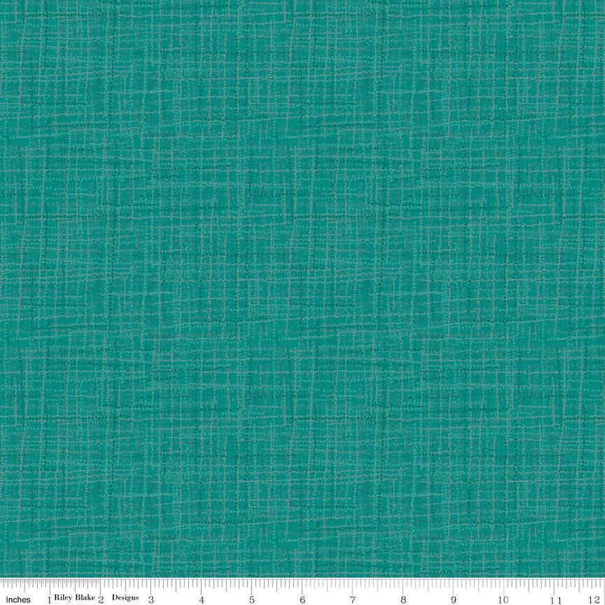 Grasscloth Teal by Heather Peterson for Riley Blake Designs - 1/2 Yard, Aqua Fabric, Blue Green Fabric By The Yard, Teal Grasscloth