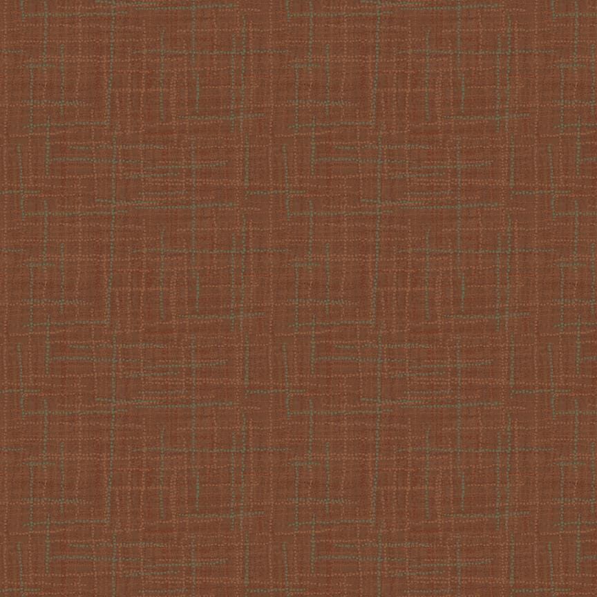 Grasscloth Foliage by Heather Peterson for Riley Blake Designs - 1/2 Yard, Brown Fabric By The Yard, Brown & Green Grasscloth Fabric