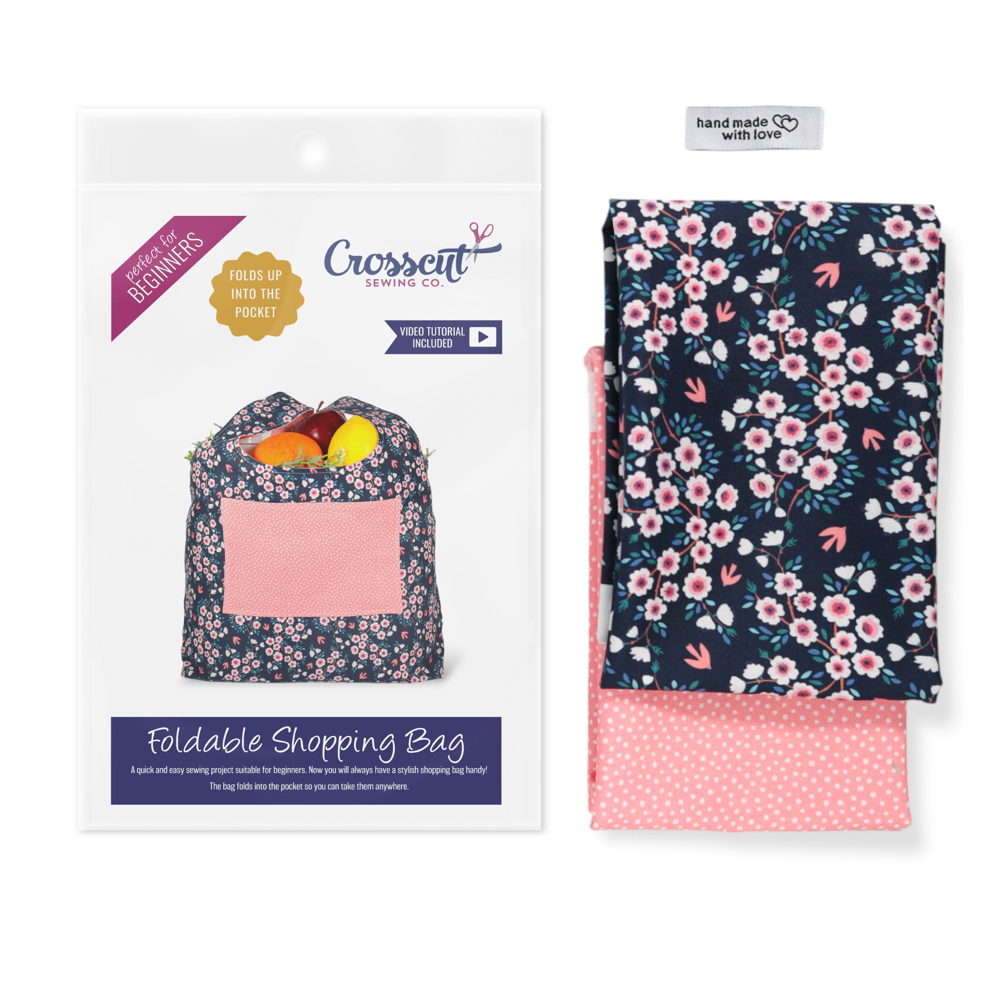 Foldable Shopping Tote Sewing Kit