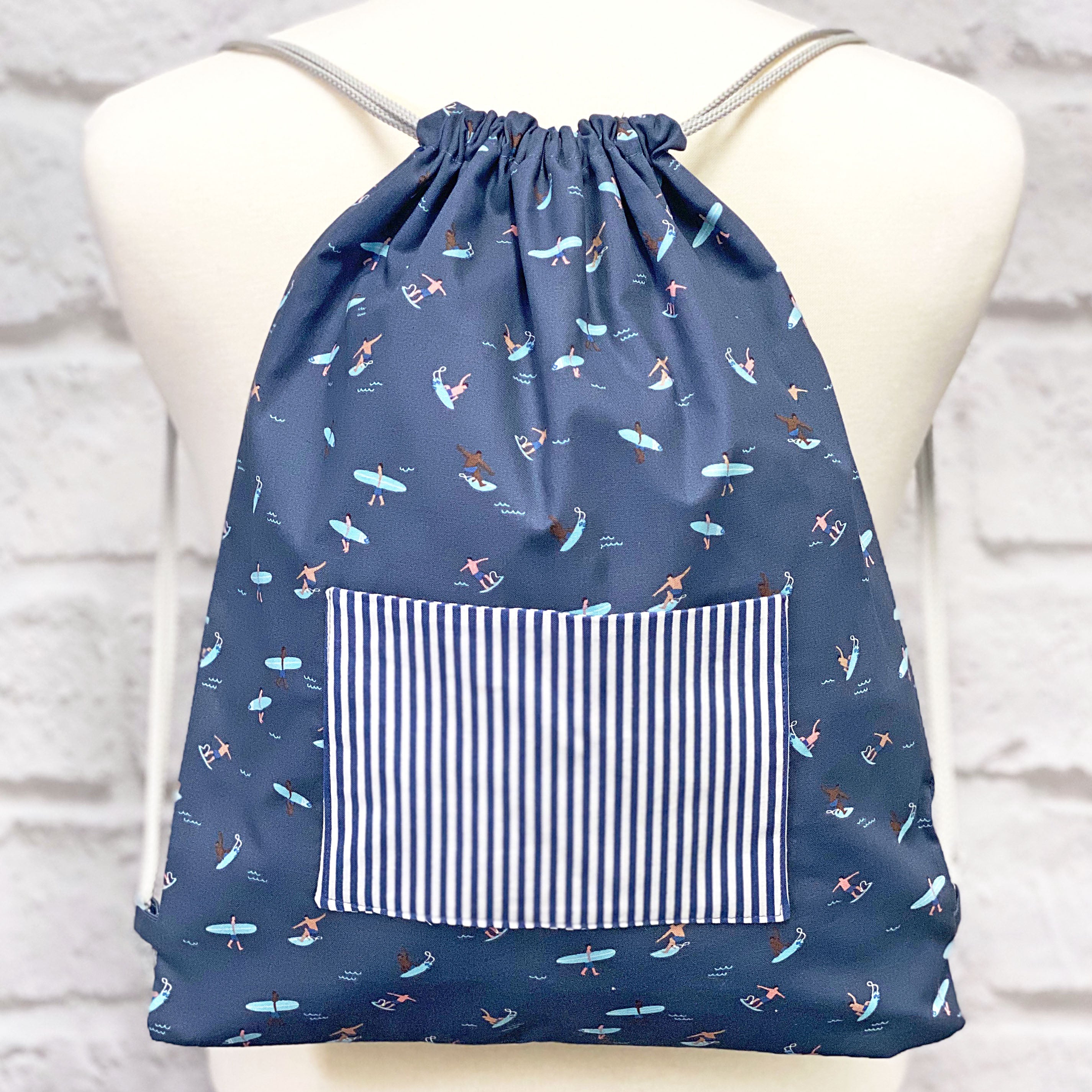 Drawstring Backpack - Printed Pattern & Video Tutorial