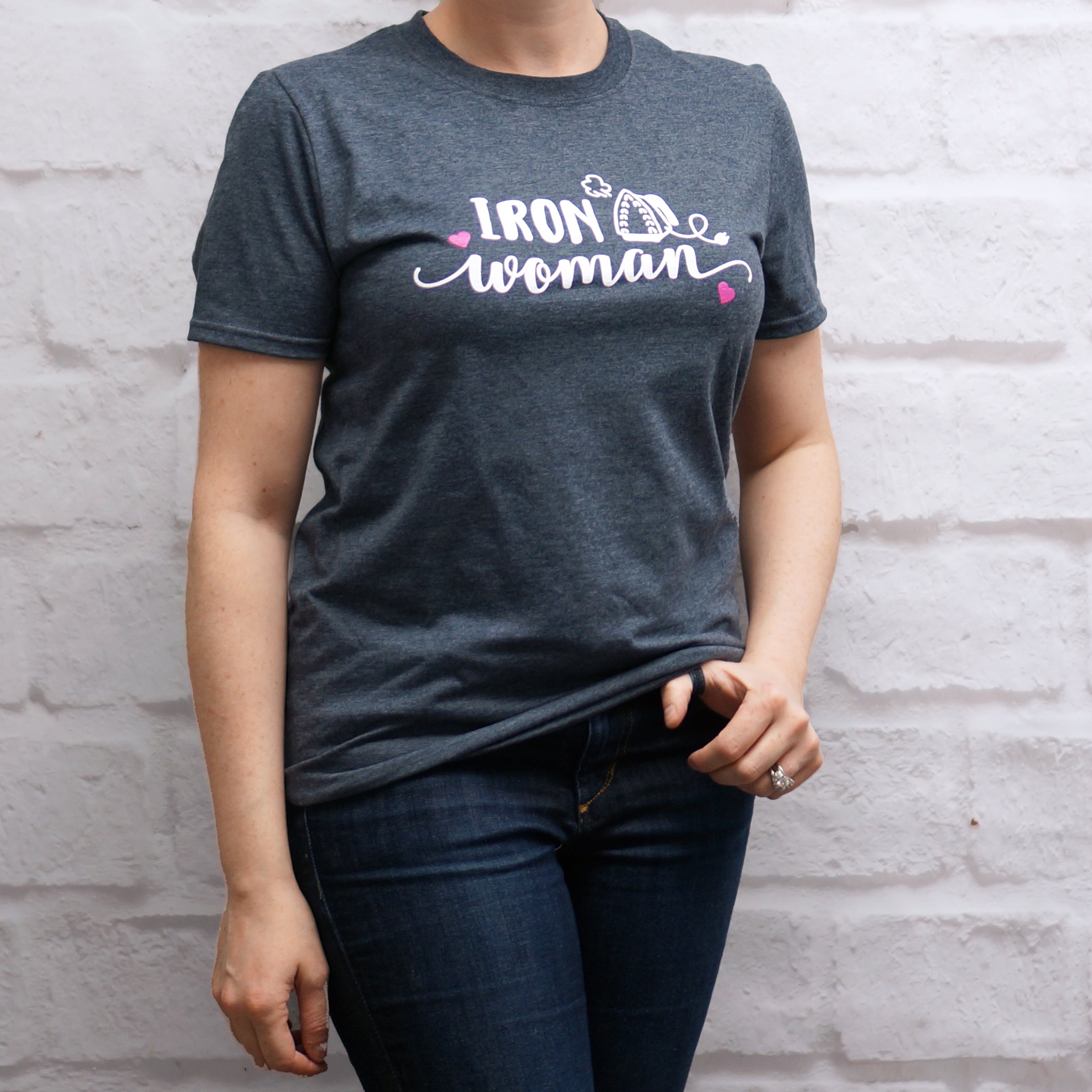 Crosscut T-Shirt - Iron Woman - Heather Blue