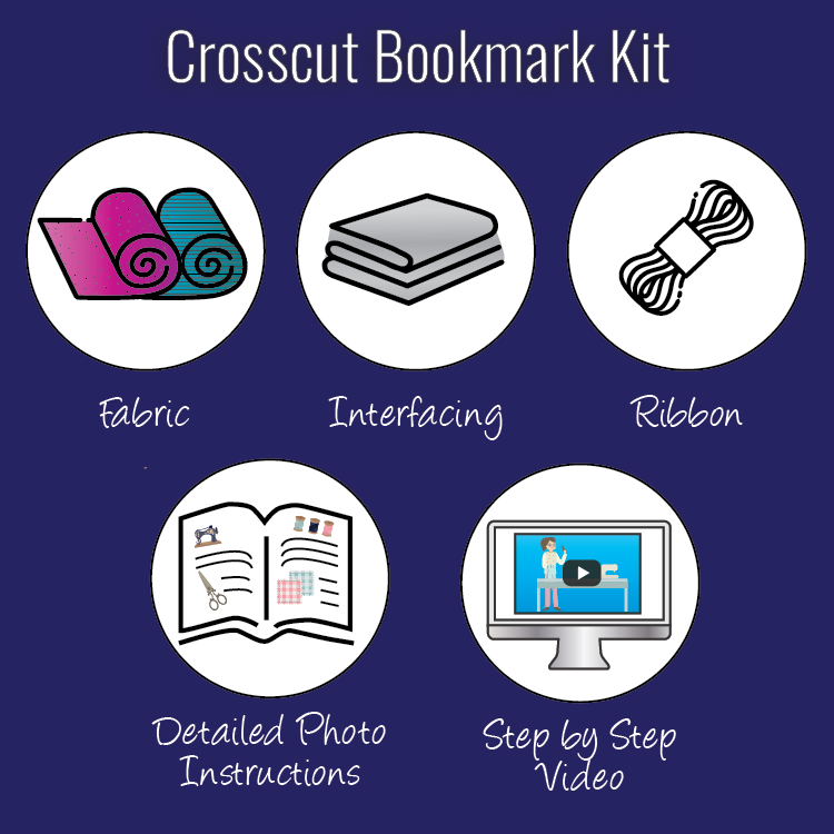 Bookmark Sewing Kit - Blue