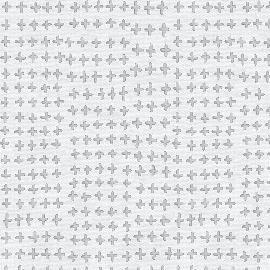 Pluses - White from Mod Textures by Heather Black for Paintbrush Studio Fabric