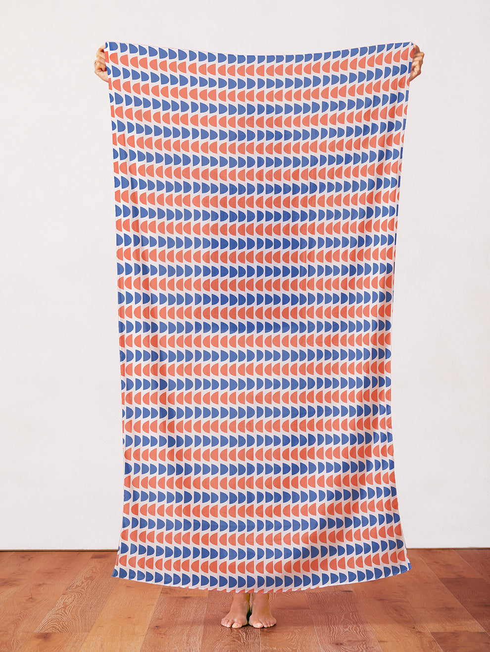Half Moon - Blue/Red from Roam for Paintbrush Studio Fabric