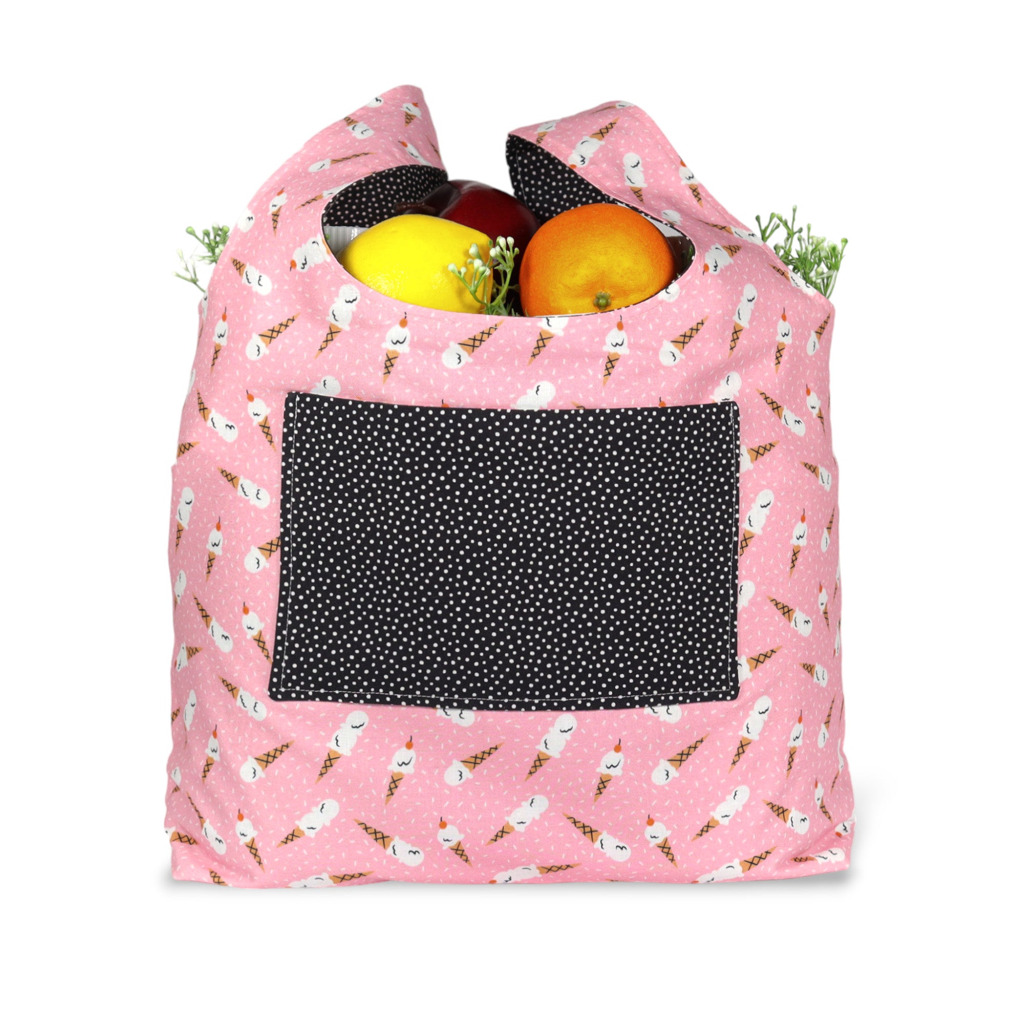 Foldable Shopping Tote Sewing Kit Ice Cream