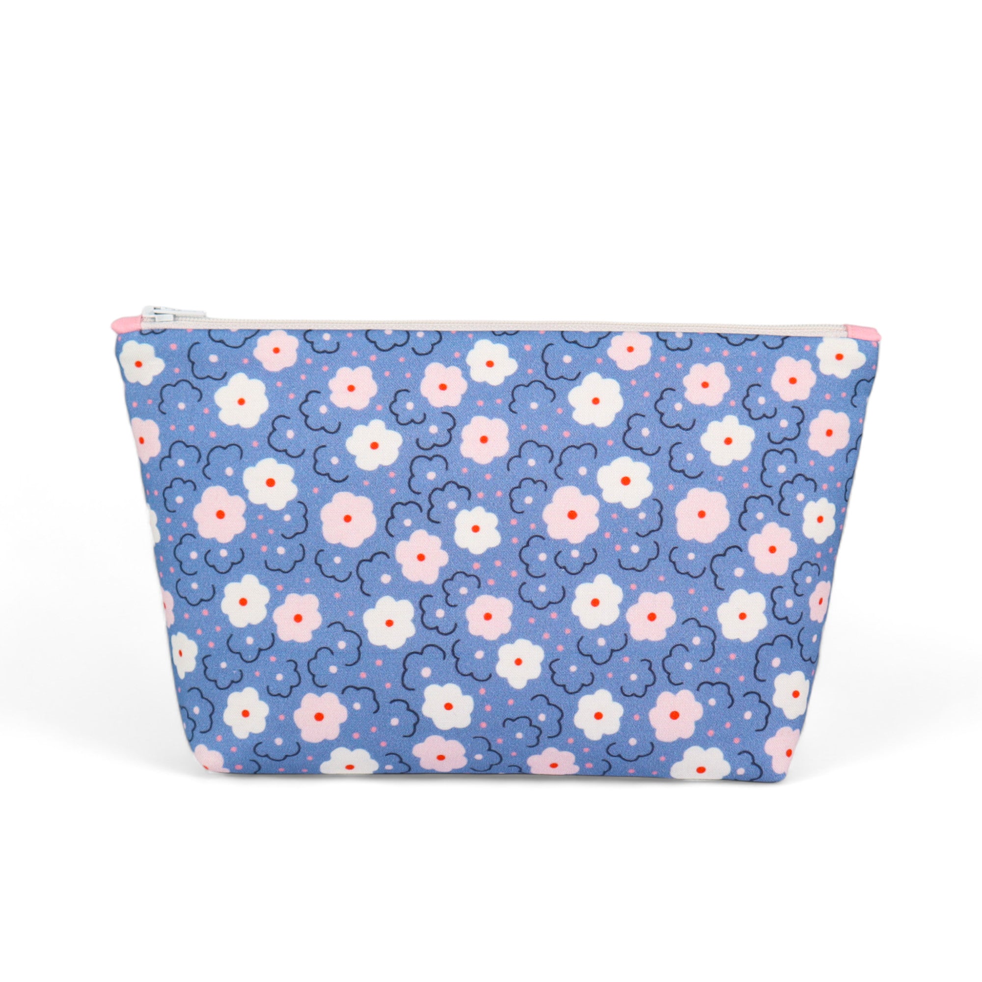 Zipper Pouch Sewing Kit Blue & Pink Floral