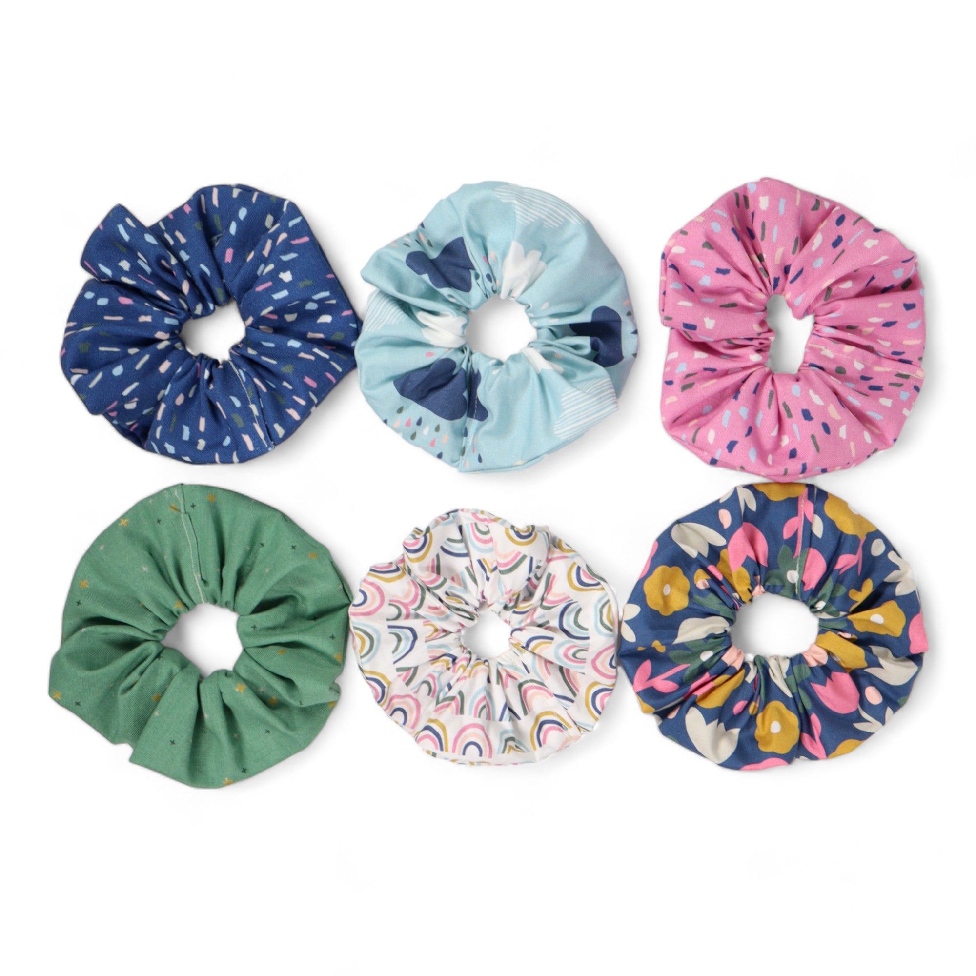 Crosscut Sewing Co. Scrunchie Sewing Kit - Rainbows