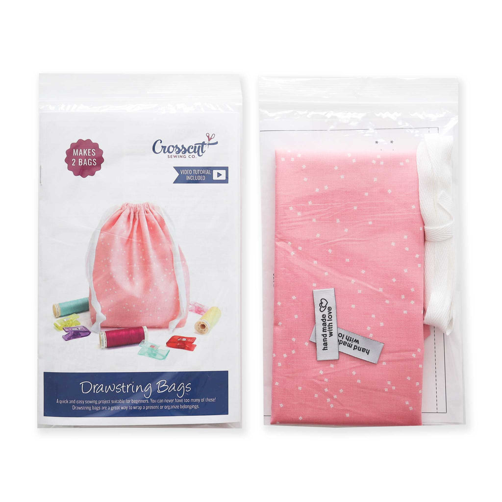 Drawstring Bag Kit - Light Pink Blossom