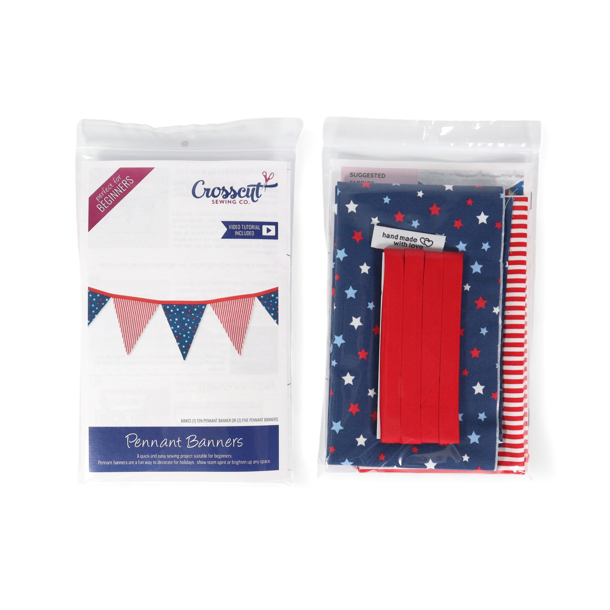 July Stars and Stripes- Crosscut Sewing Co. Pennant Banner Sewing Kit