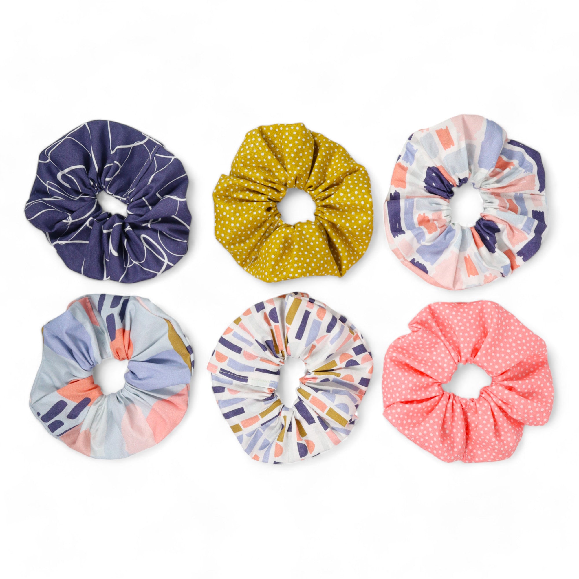 Crosscut Sewing Co. Scrunchie Sewing Kit - Abstract Blue