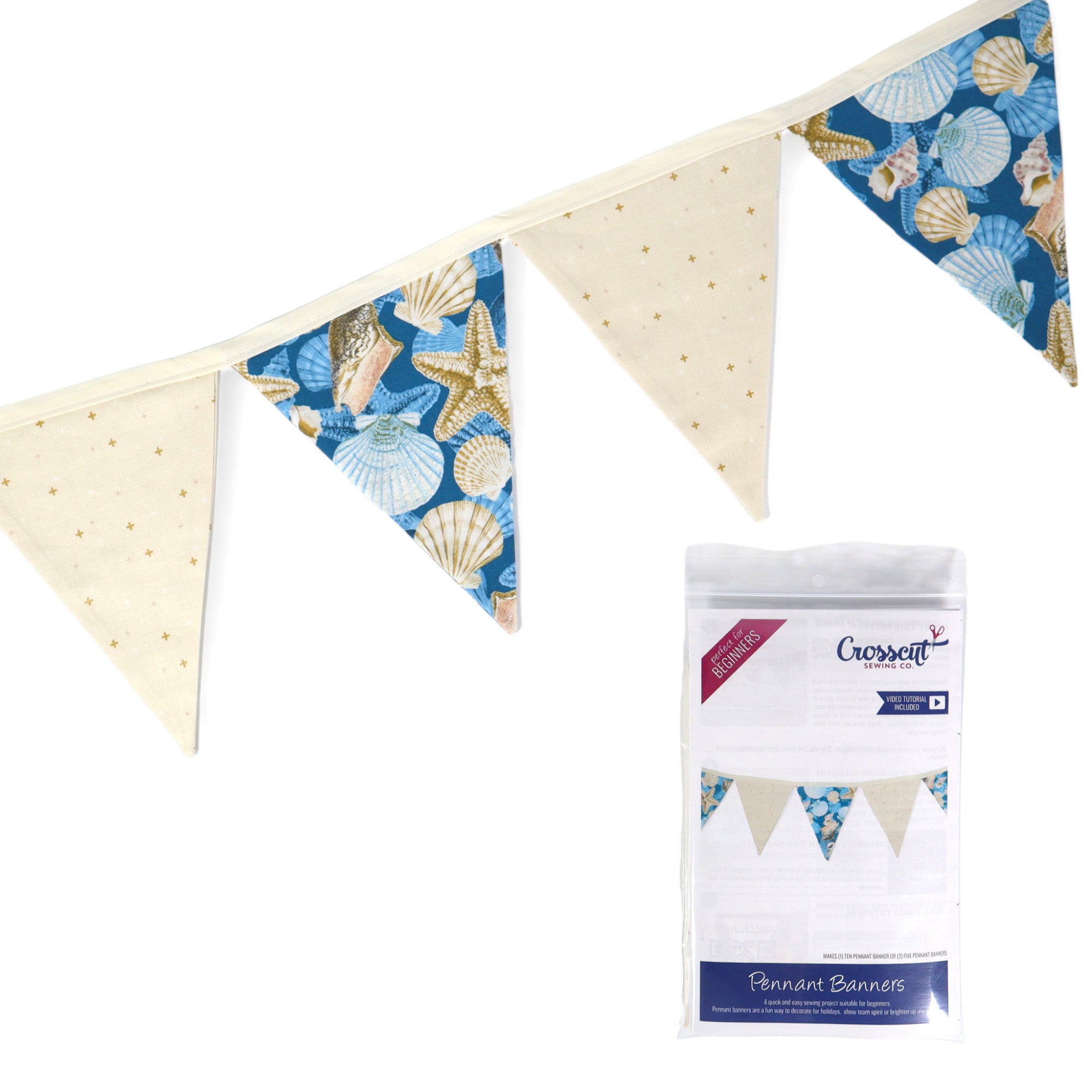 Crosscut Sewing Co. Summer Pennant Banner Sewing Kit Bundle - June, July, August