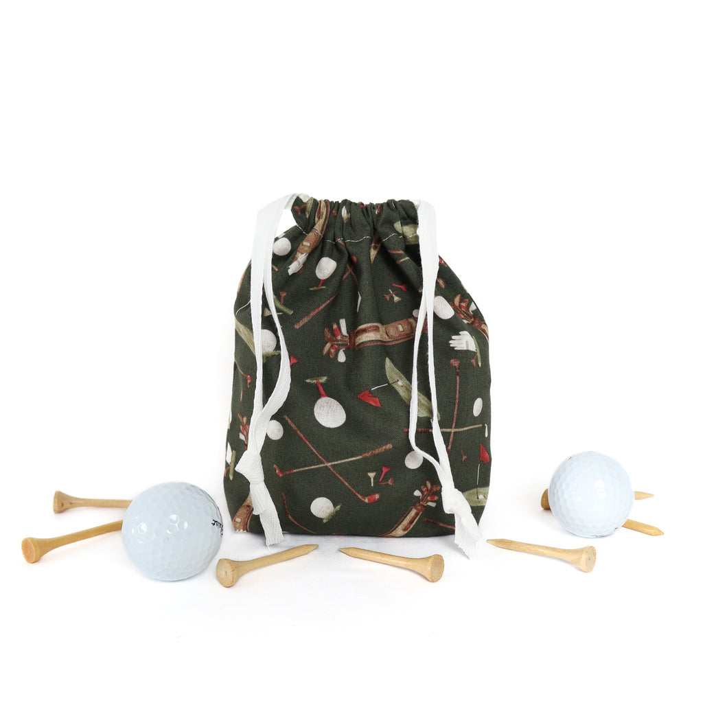 Drawstring Bag Sewing Kit - Golf Scatter