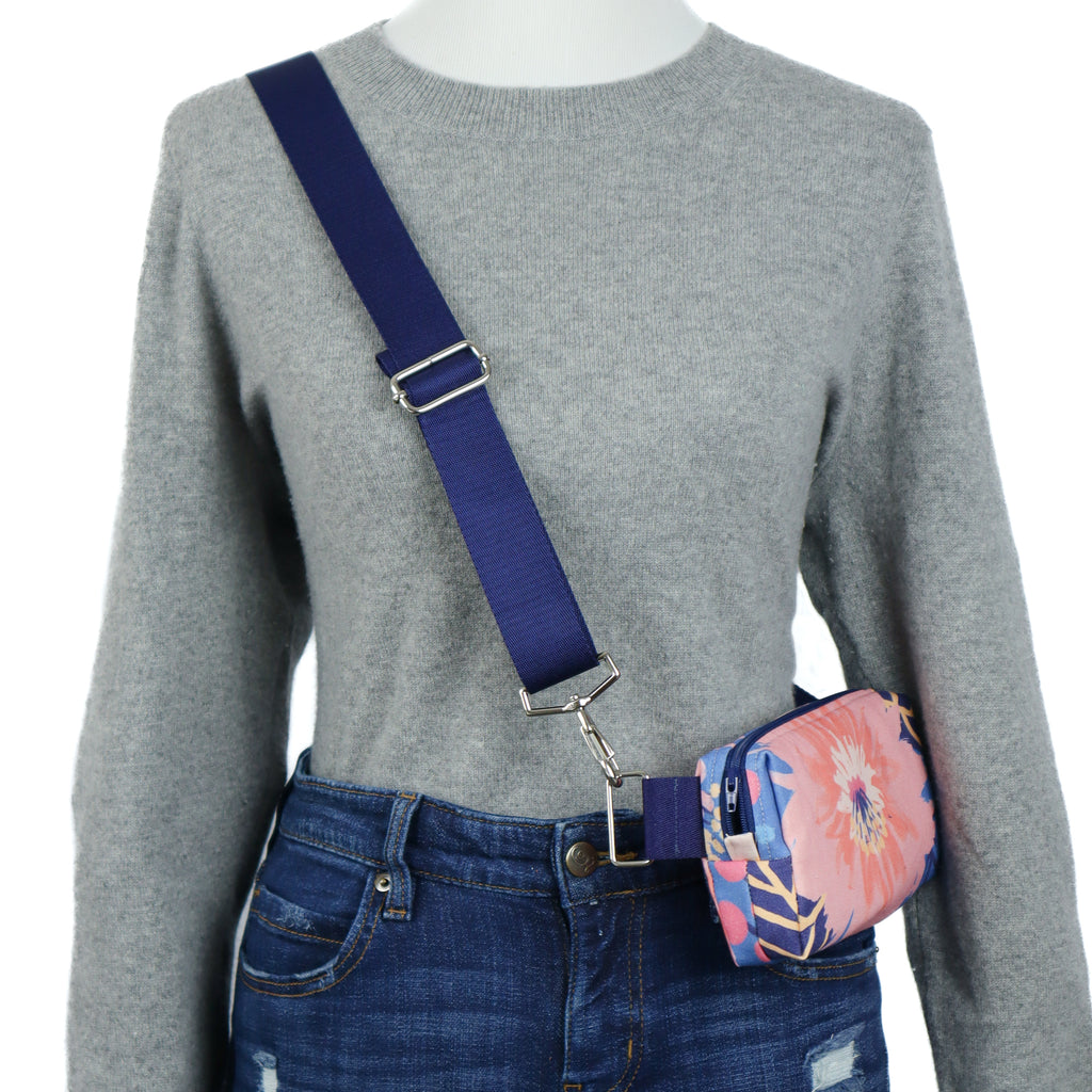 Belt Bag Sewing Kit - Supplies, Printed Pattern and Video Tutorial - Dahlia Blue
