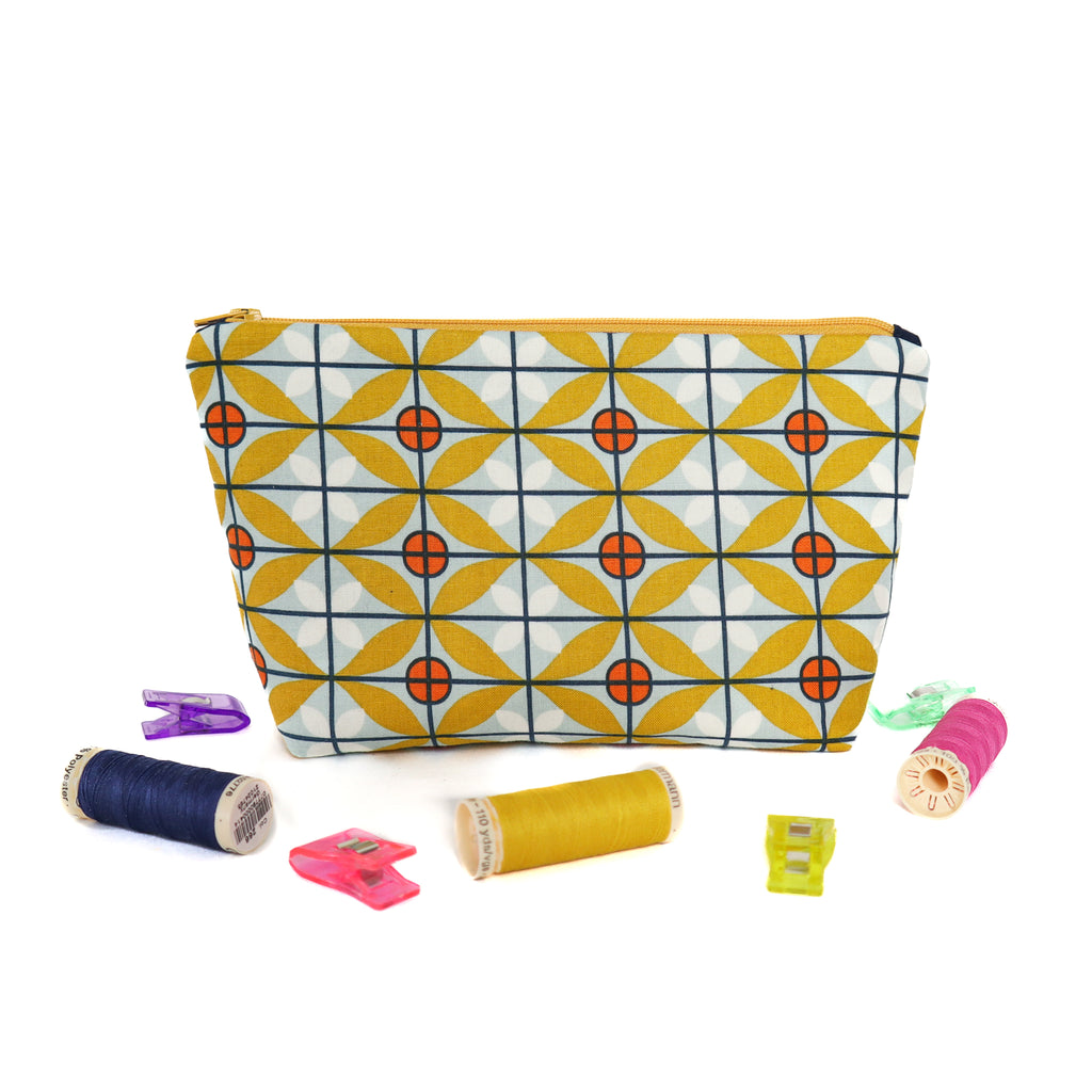 Zipper Pouch Sewing Kit - Blue Tile