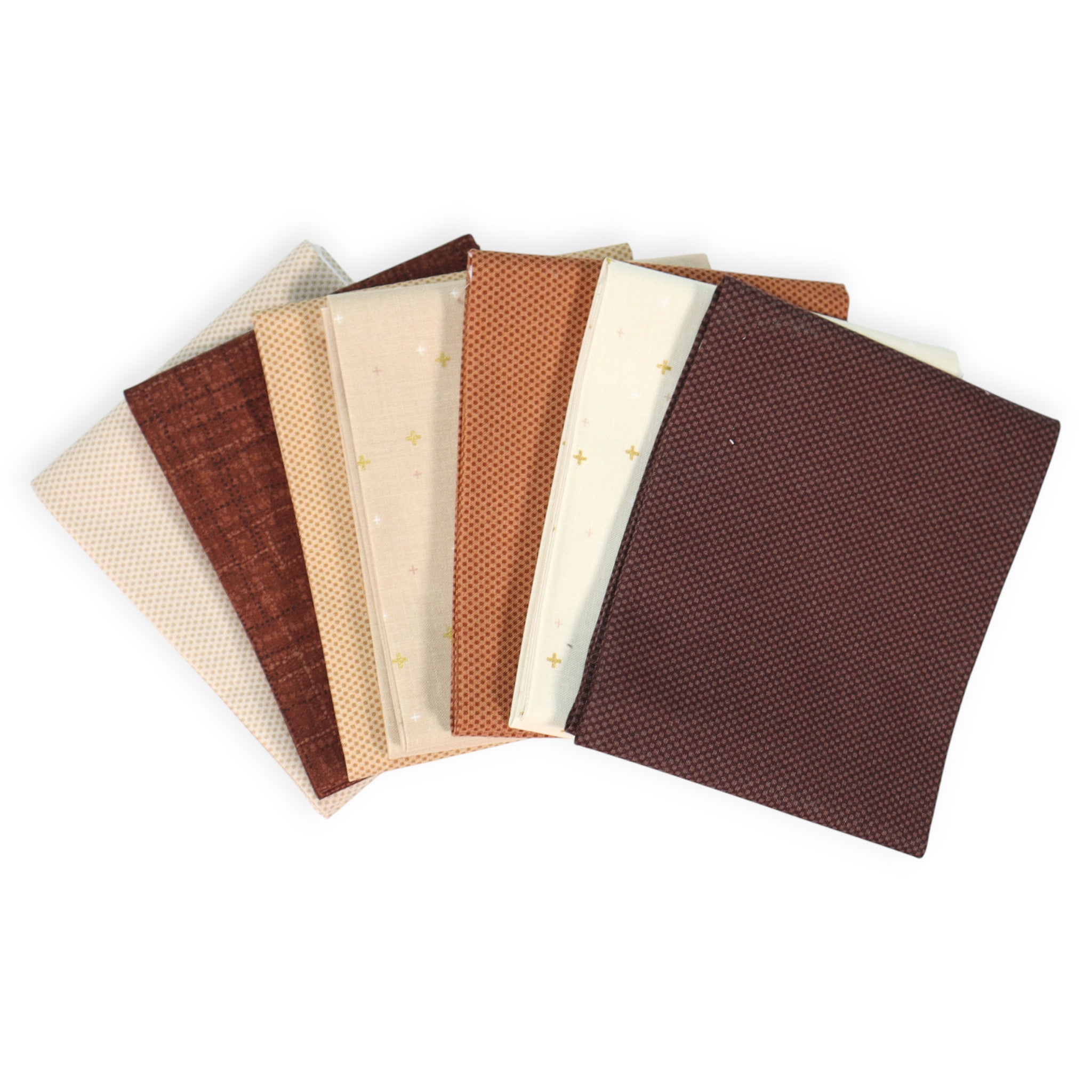 Caramel Latte (7) Piece Fat Quarter Bundle - Brown, Tan, Neutral