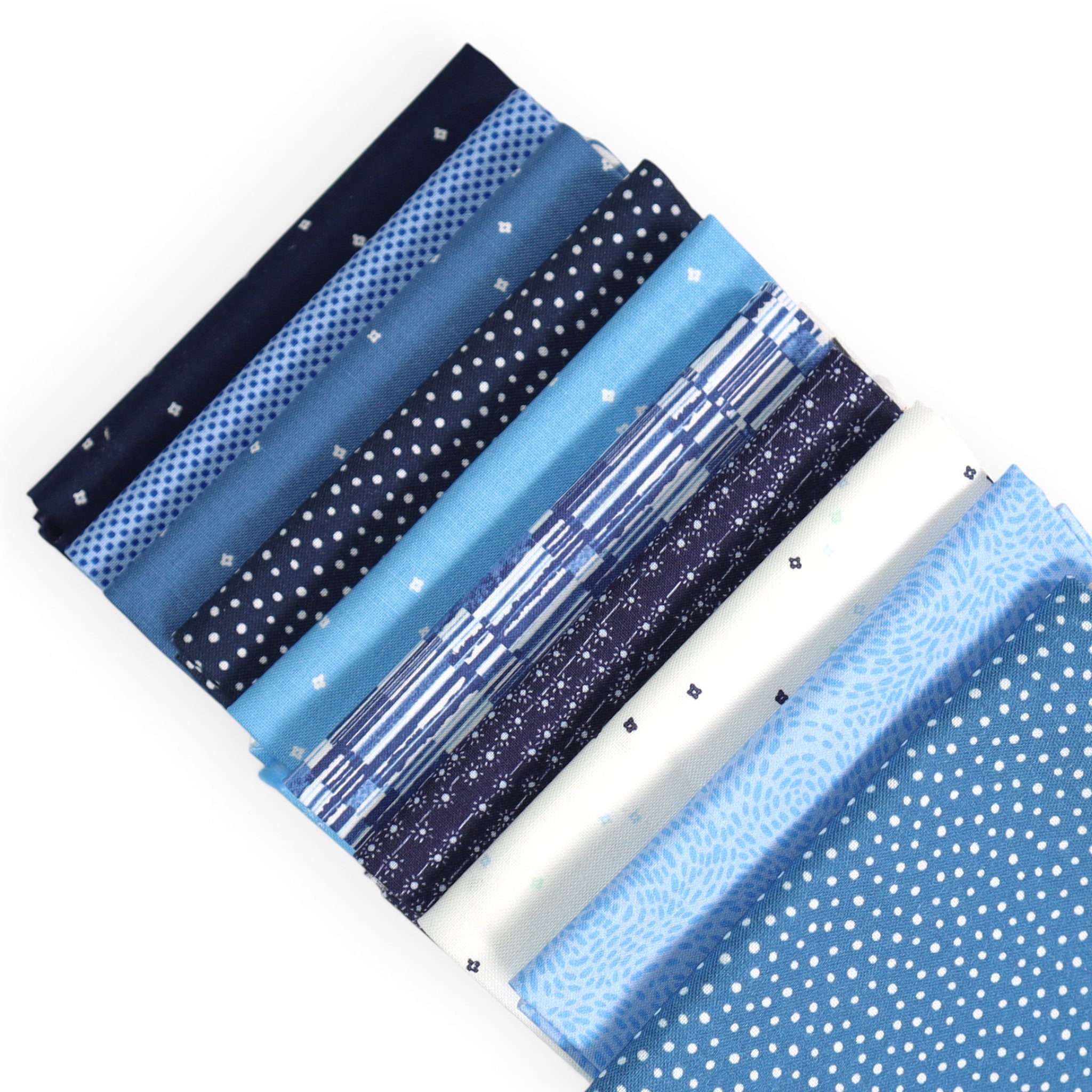Blue (10) Piece Fat Quarter Bundle