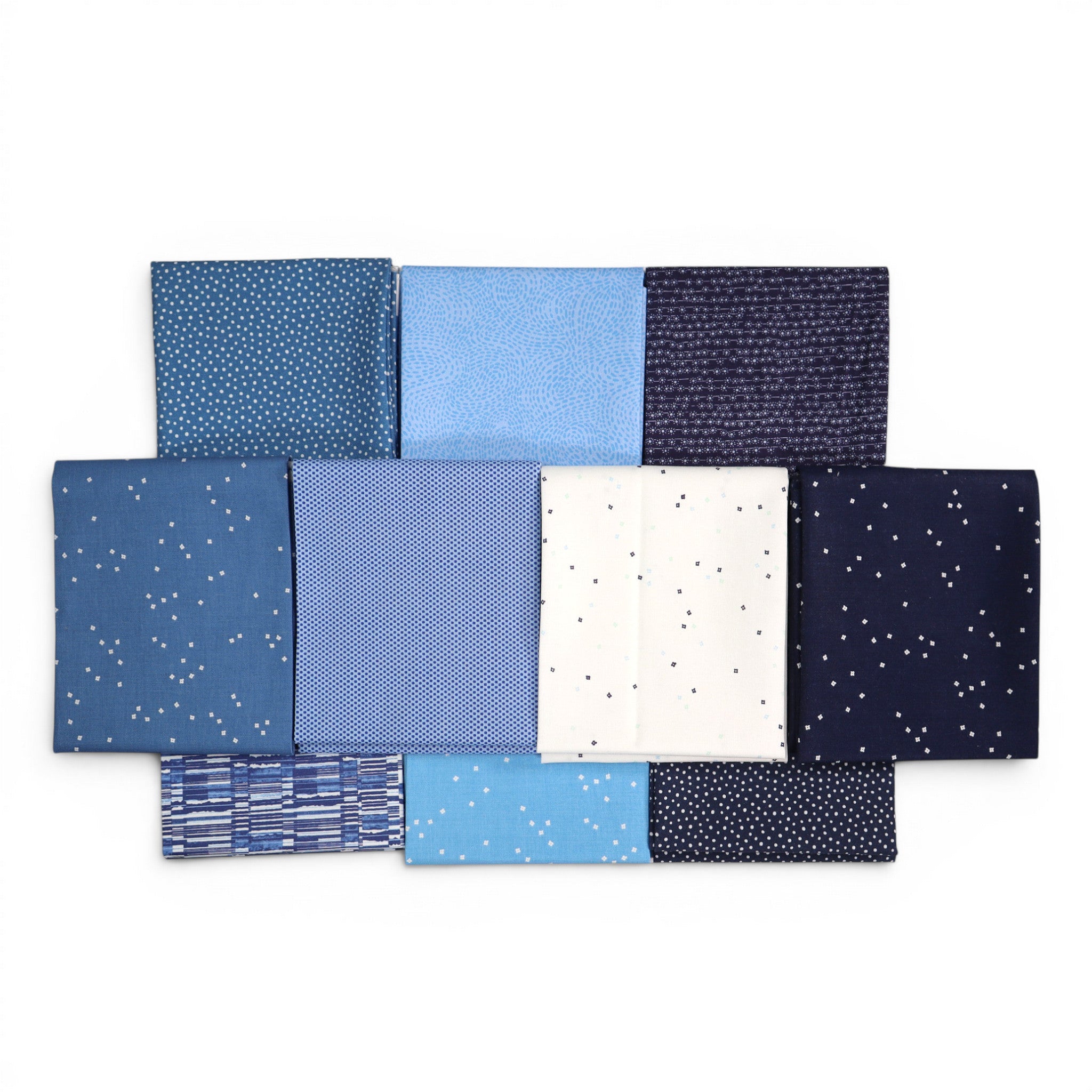 Blue (10) Piece Fat Quarter Bundle