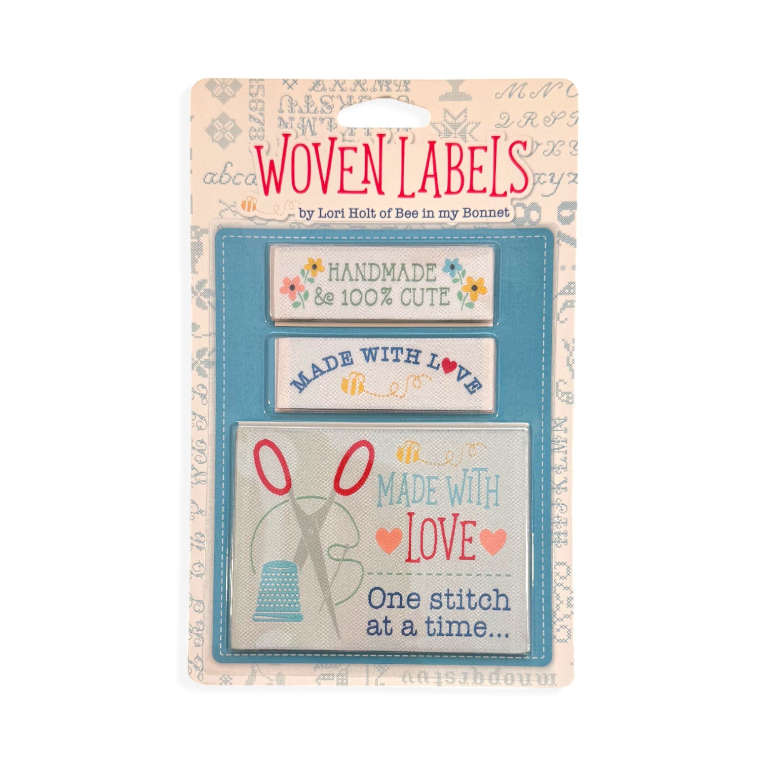 Lori Holt Made With Love Woven Labels