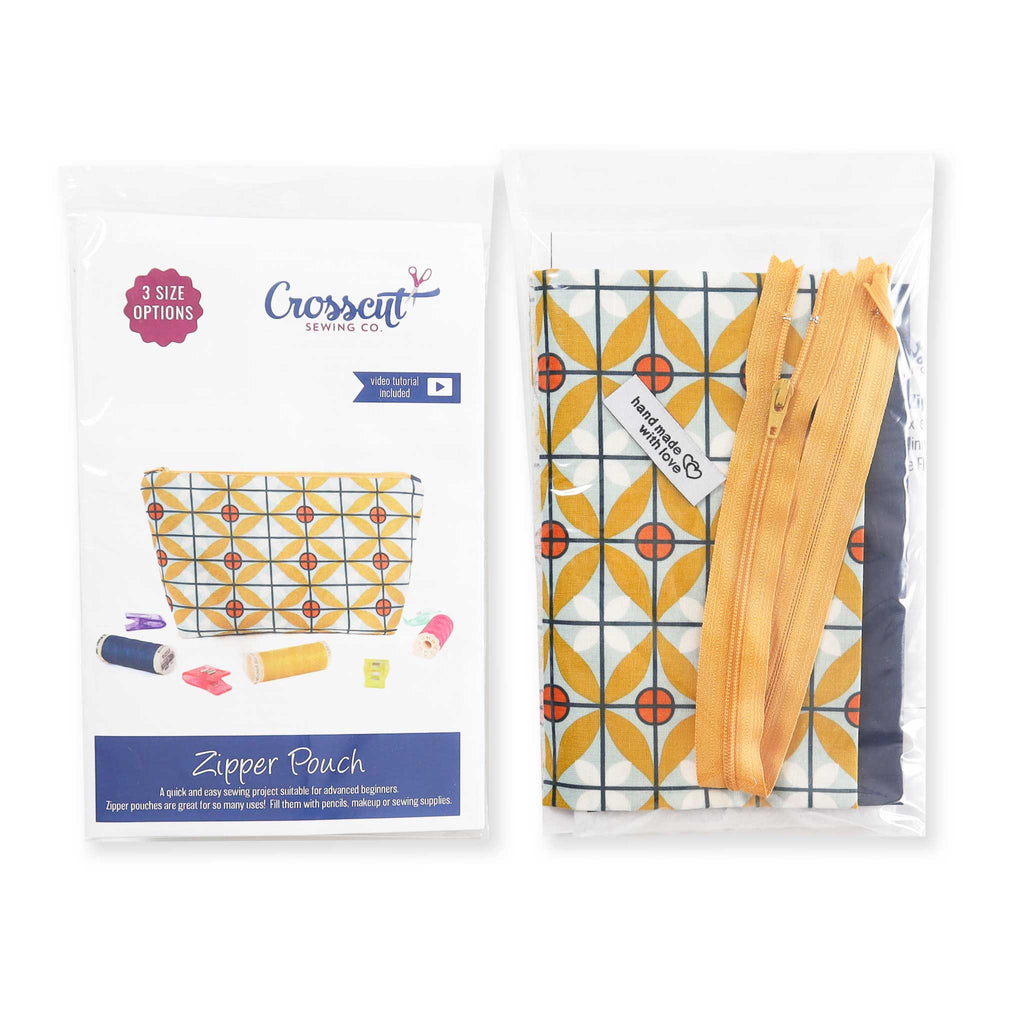 Zipper Pouch Sewing Kit - Blue Tile