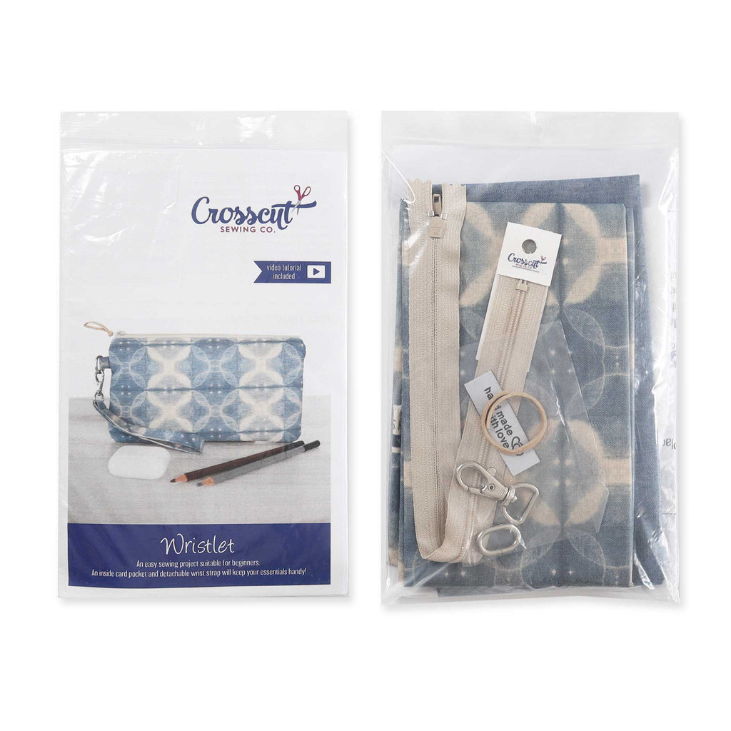 Wristlet Sewing Kit - Shibori