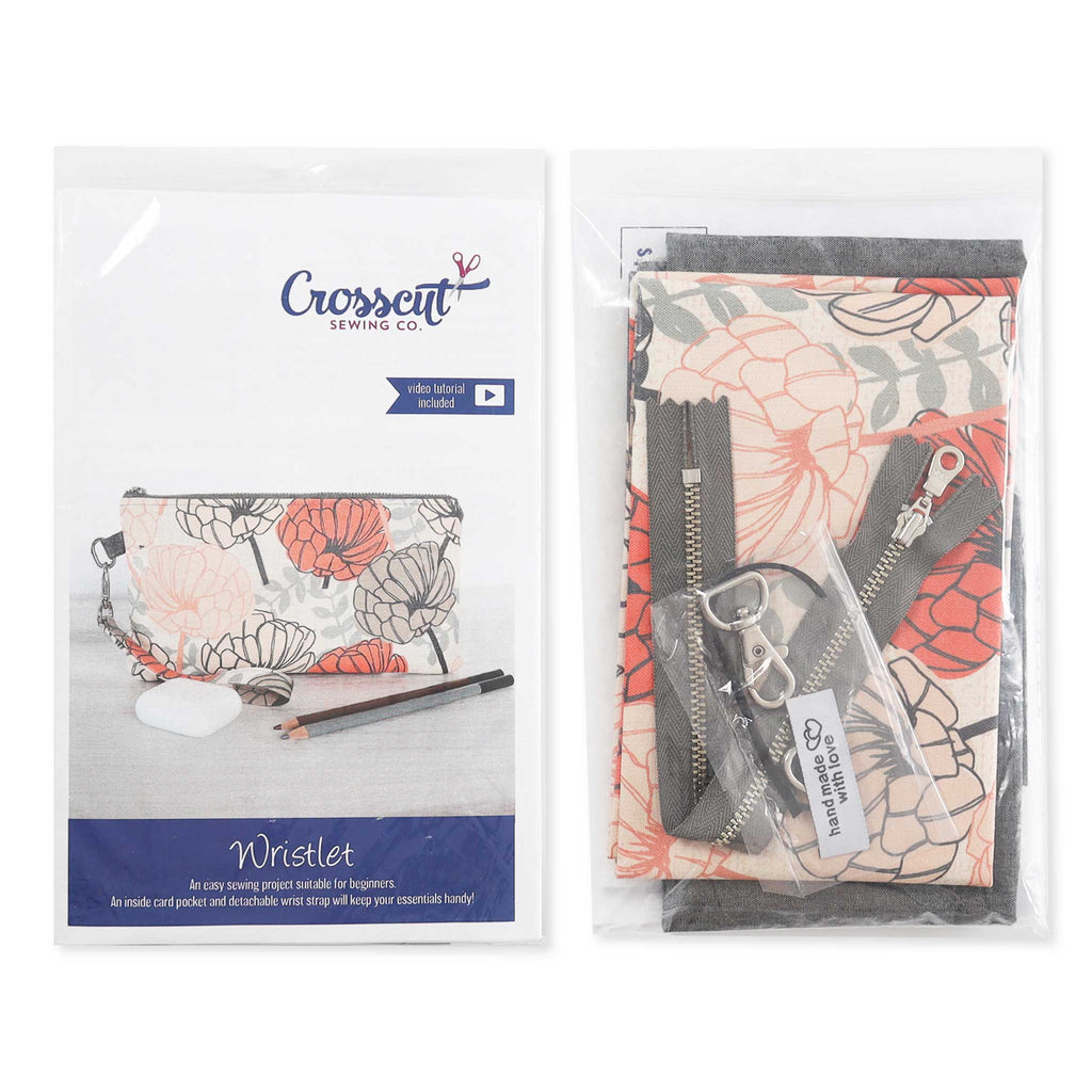 Wristlet Sewing Kit - Beige Floral