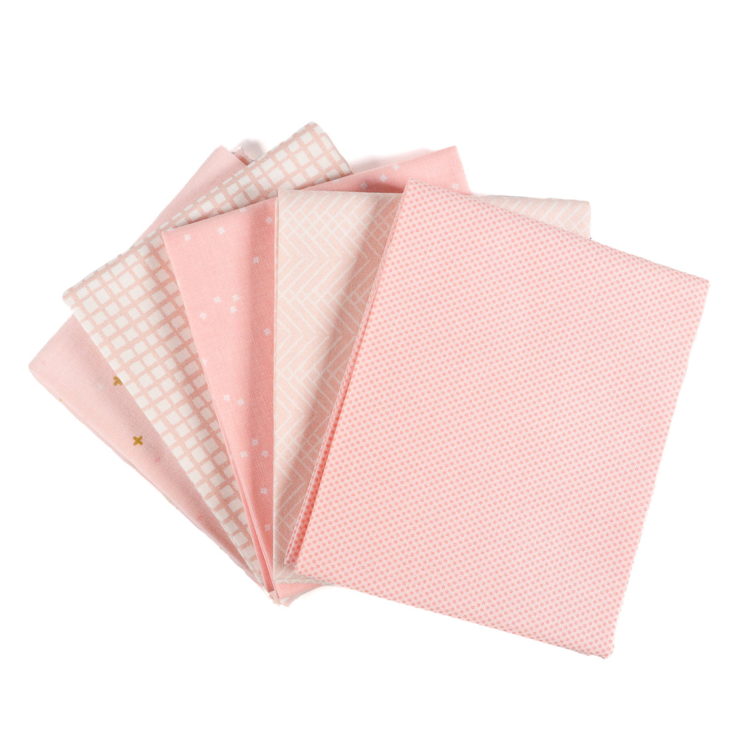 Blush Pink (5) Piece Fat Quarter Bundle
