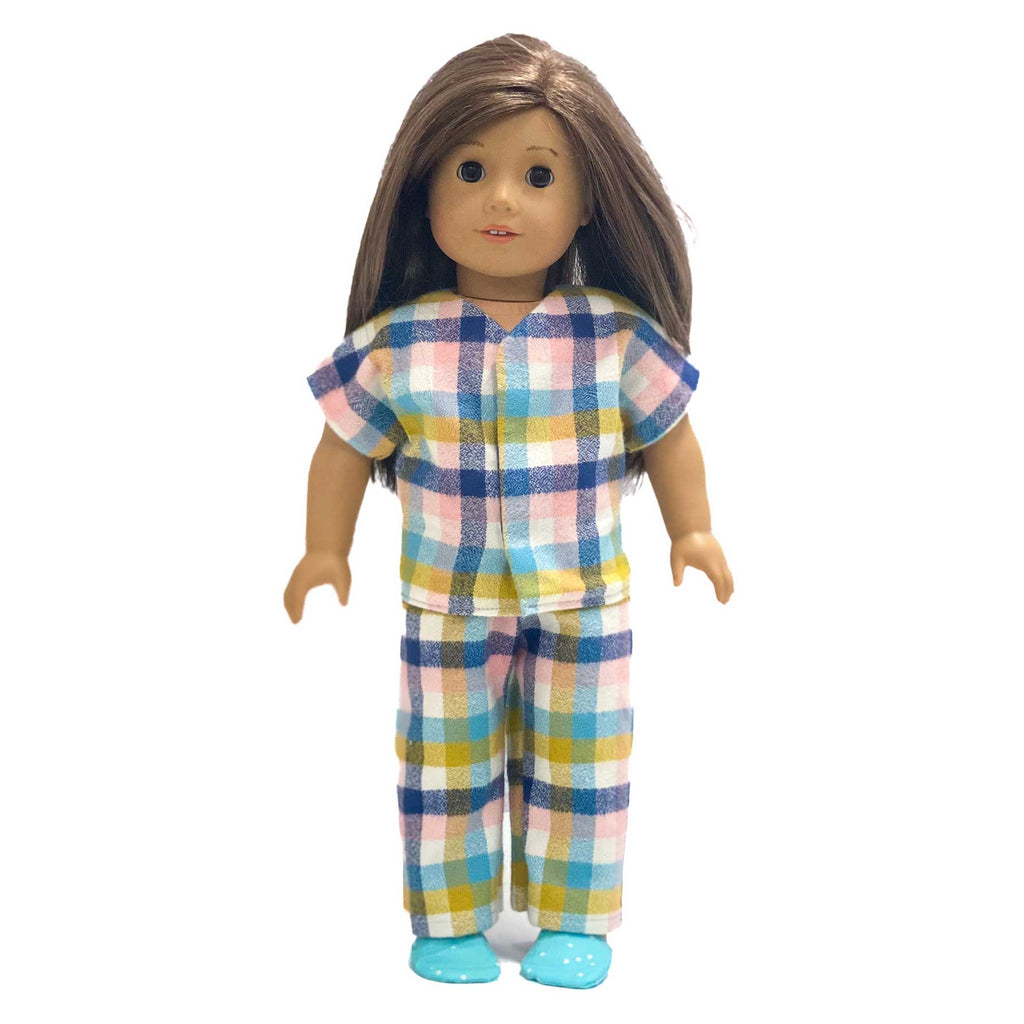 Doll Pajama Sewing Kit - Plaid Flannel