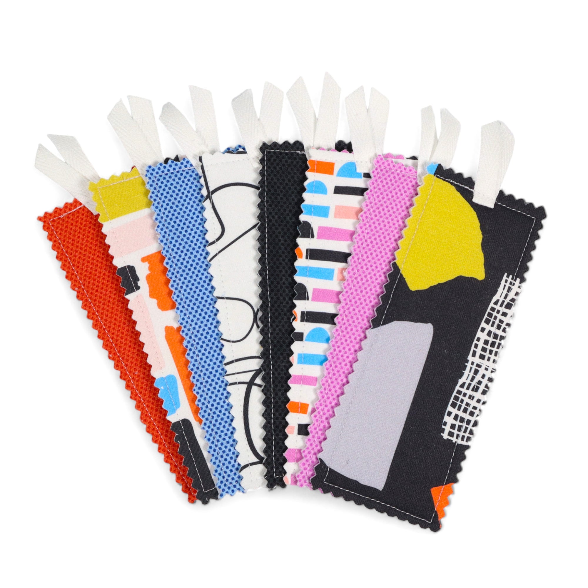 Packed Geometric Bright from Abstract Collage by Ampersand Design Studio for Paintbrush Studio Fabric