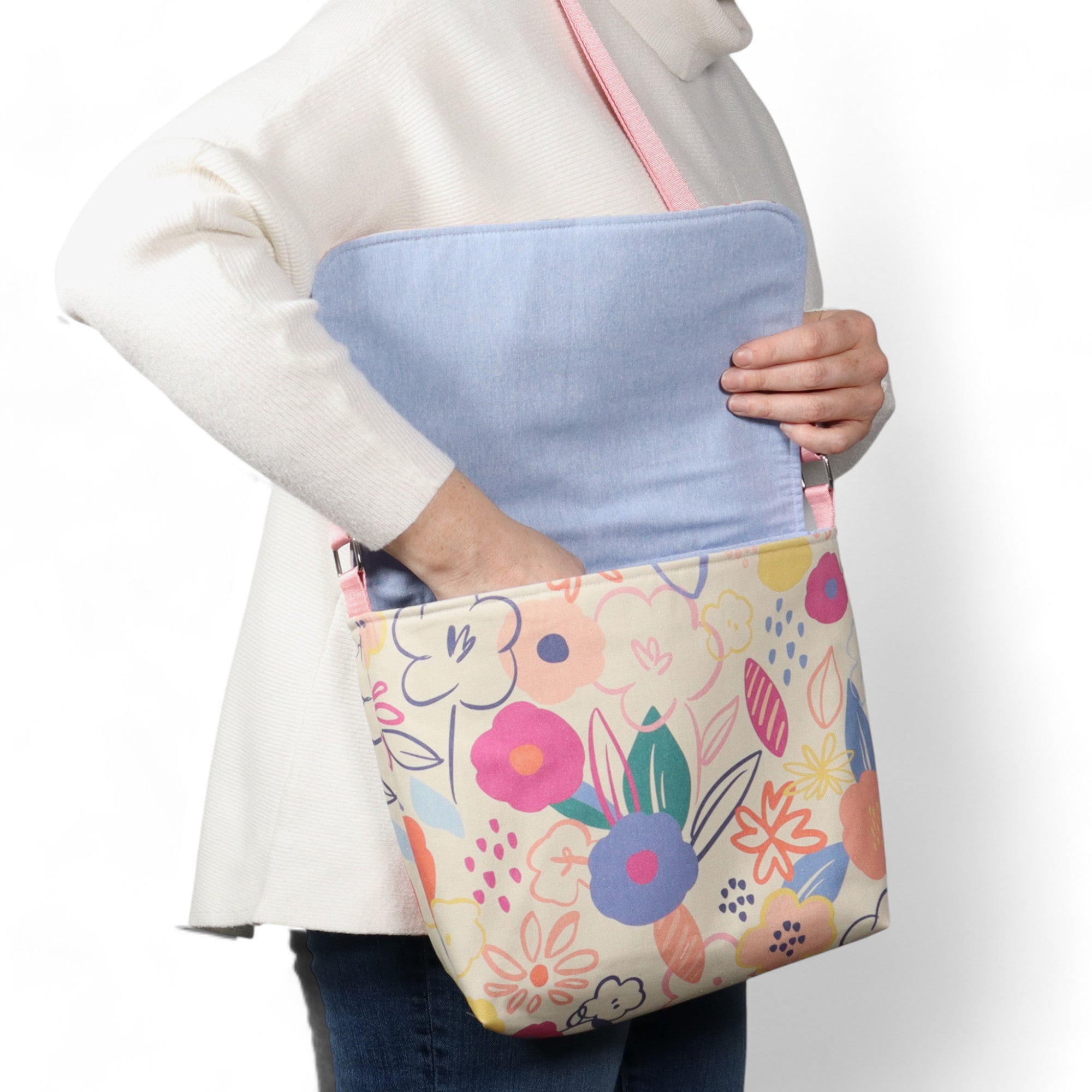 Floral messenger bag deals