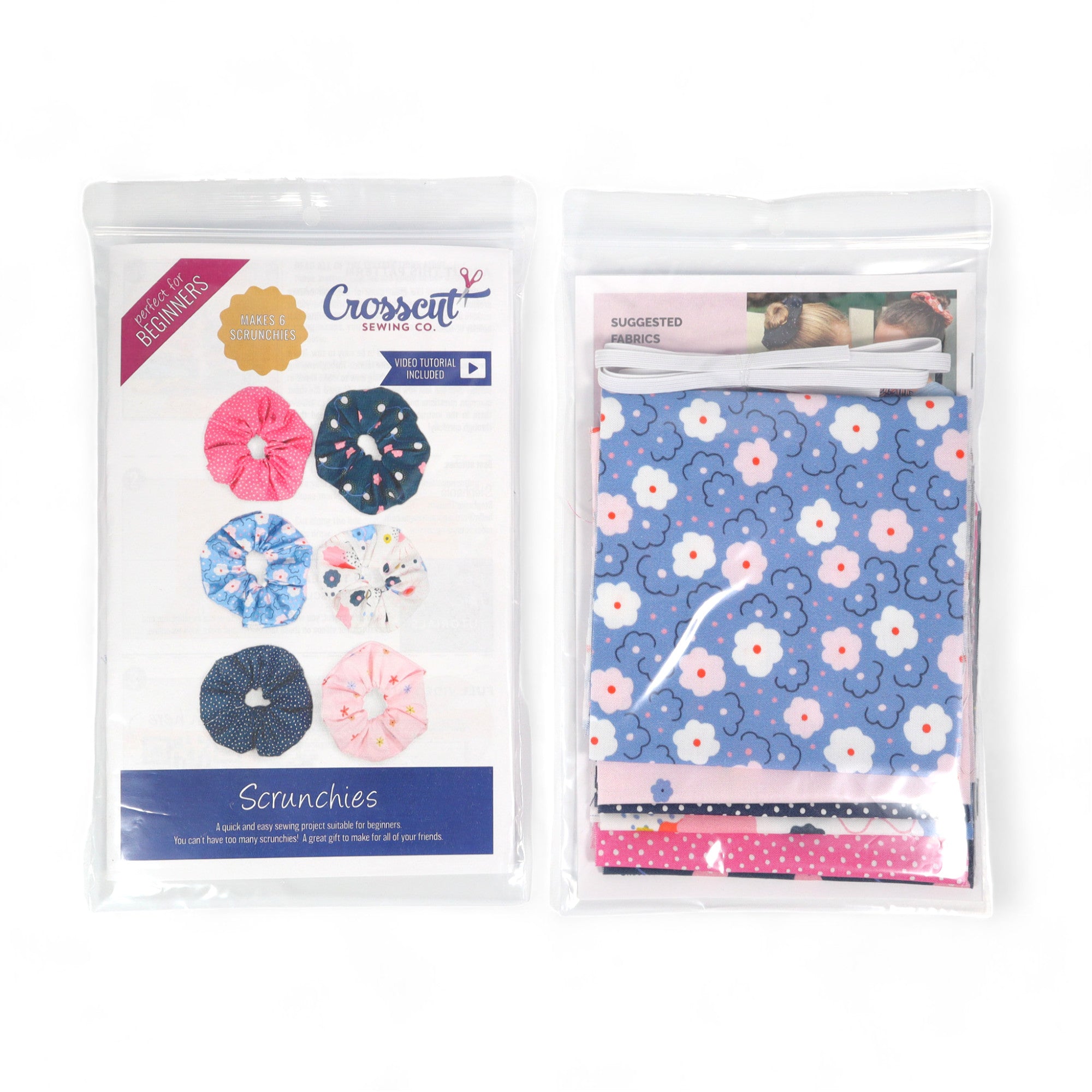 Crosscut Sewing Co. Scrunchie Sewing Kit - Cozy