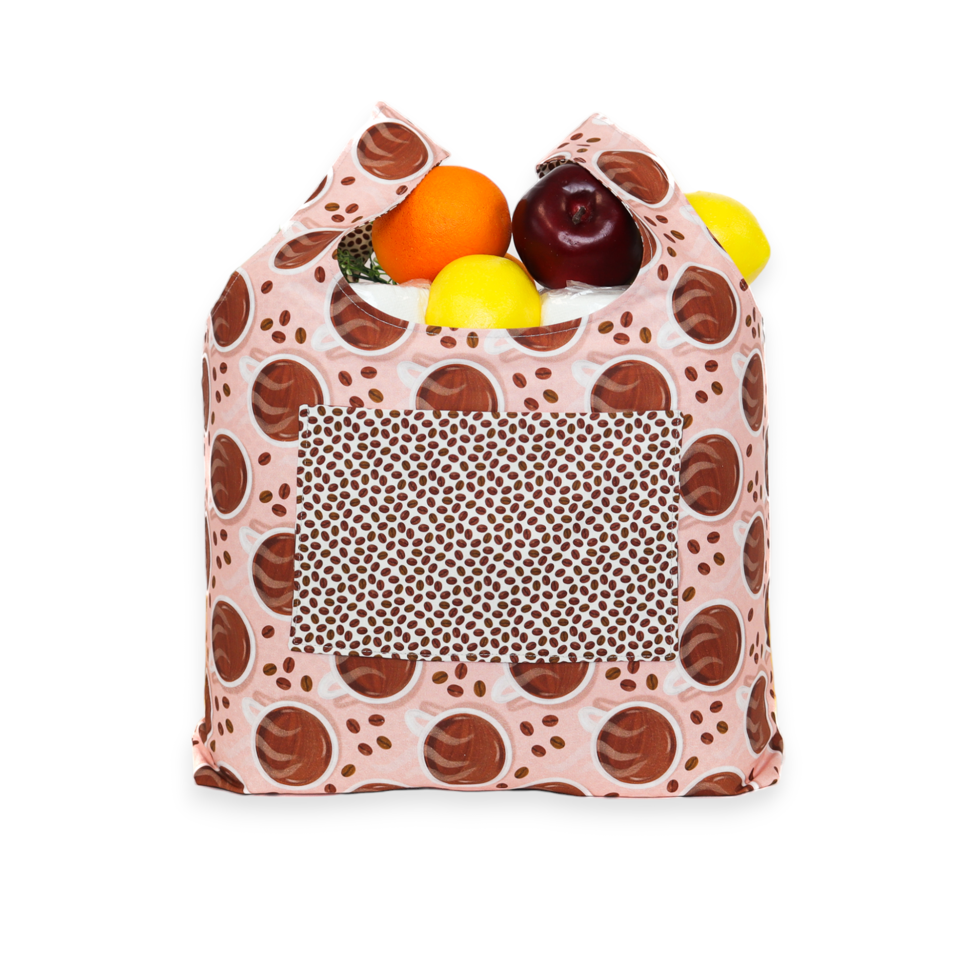 Foldable Shopping Tote Sewing Kit Coffee