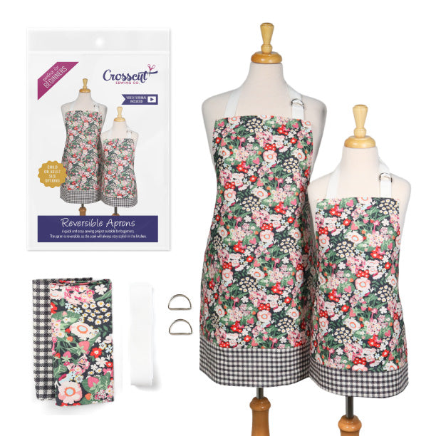 Crosscut Sewing Co.® Apron Sewing Project Kit - Strawberry Floral