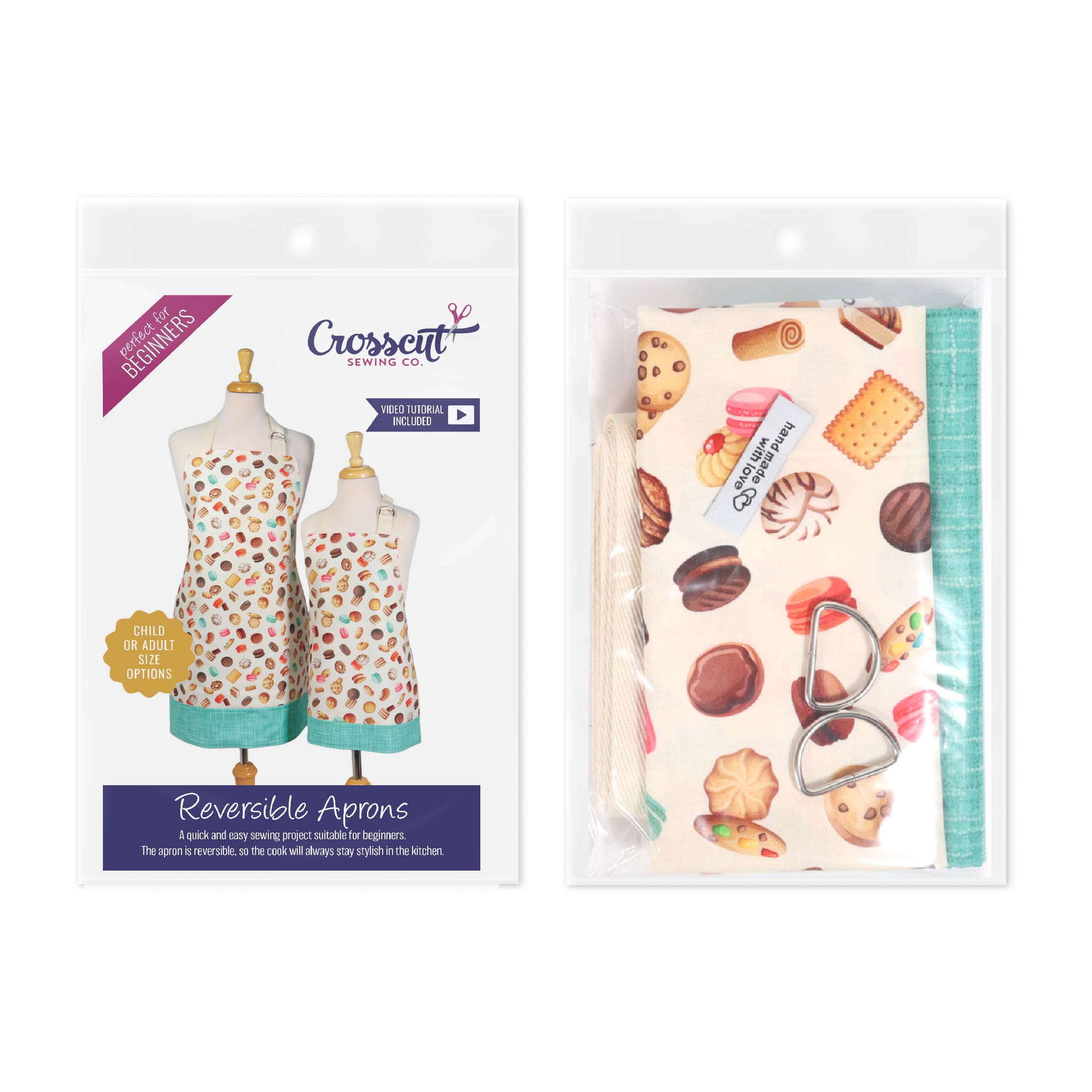 Crosscut Sewing Co.® Apron Sewing Project Kit - Cookies