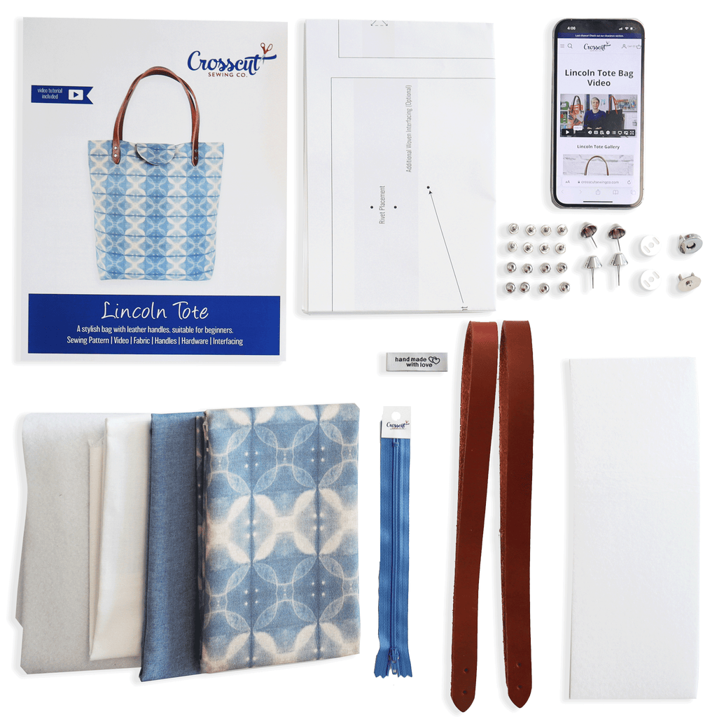 Lincoln Tote Bag Complete Kit - Shibori