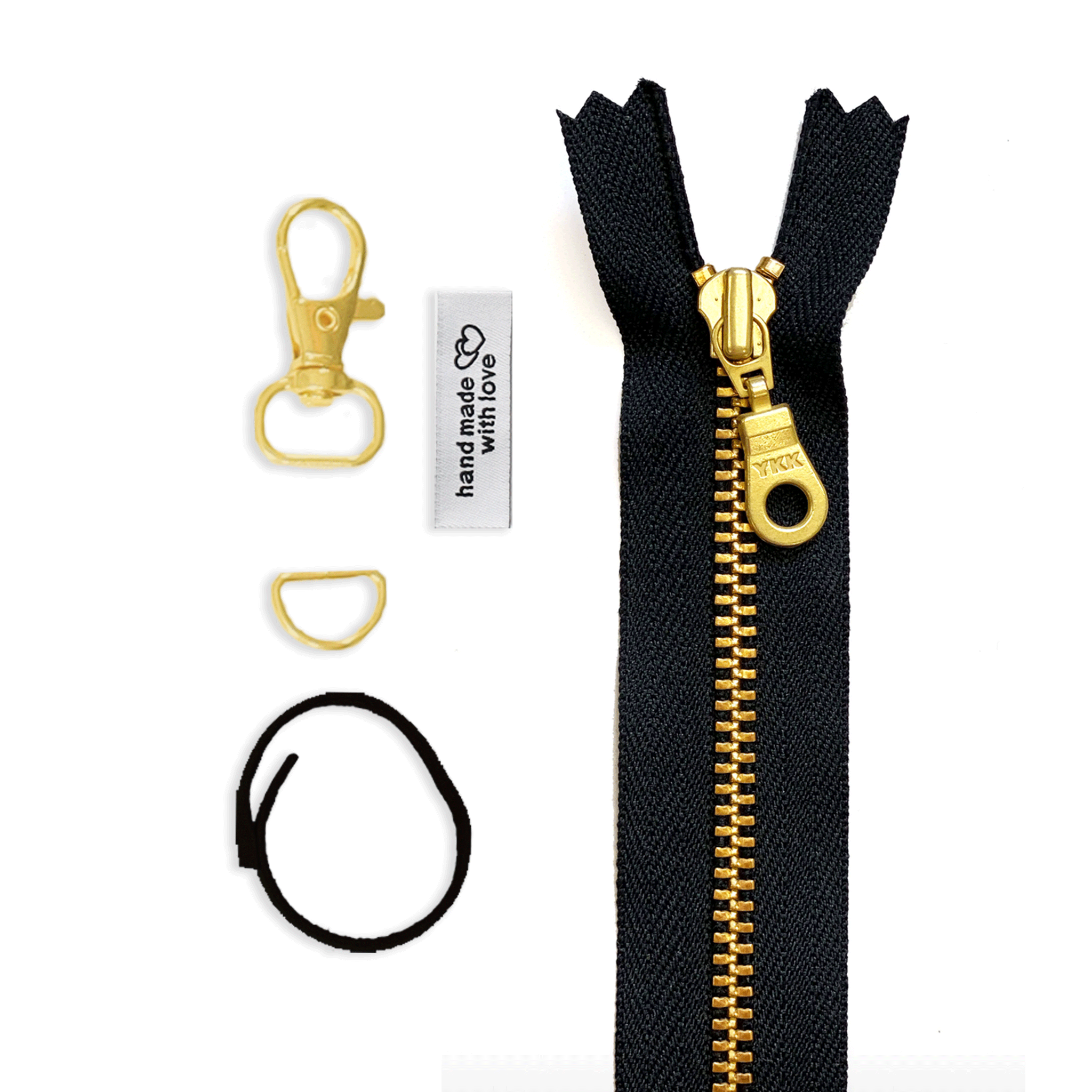 Metal Zipper & Hardware for the Wristlet