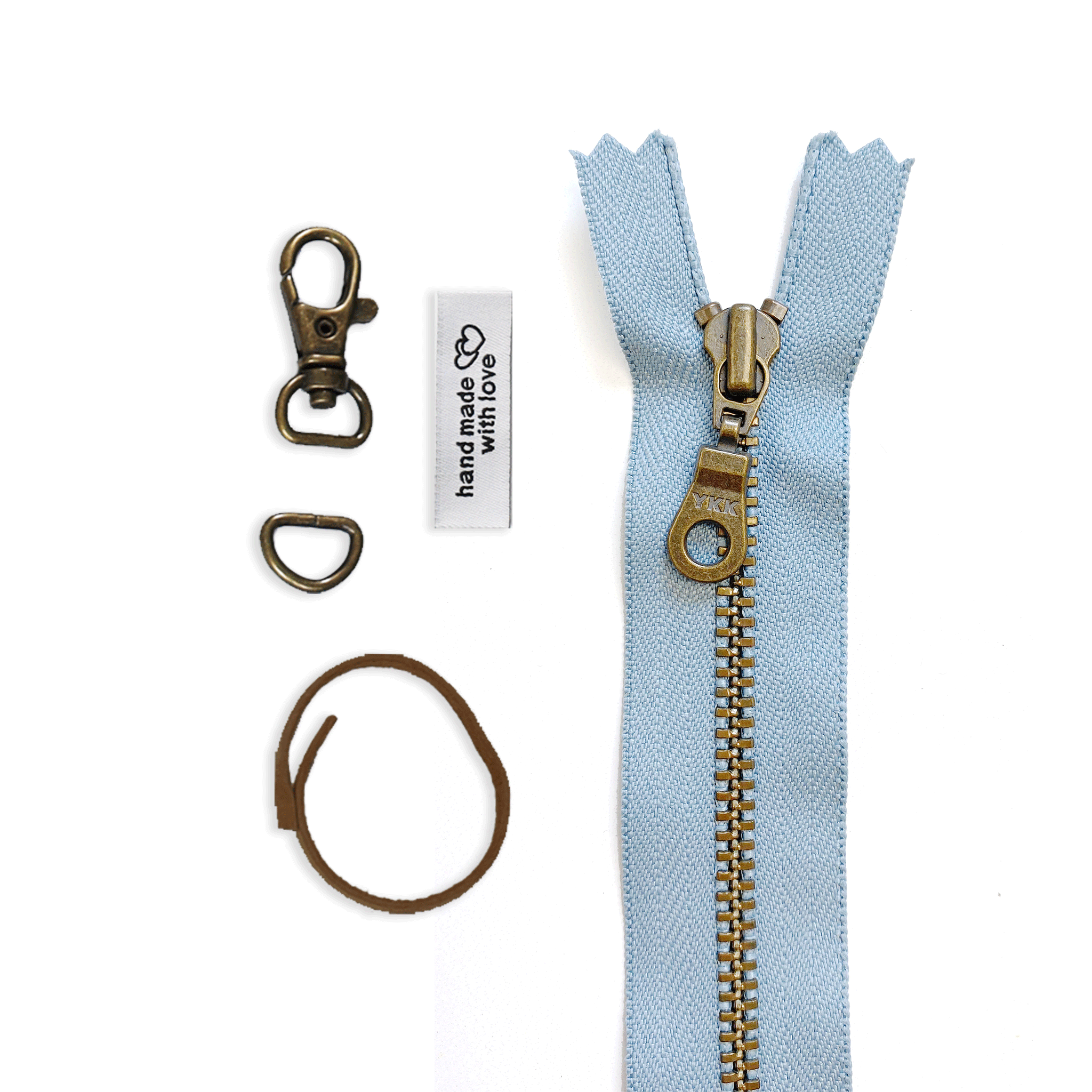 Metal Zipper & Hardware for the Wristlet