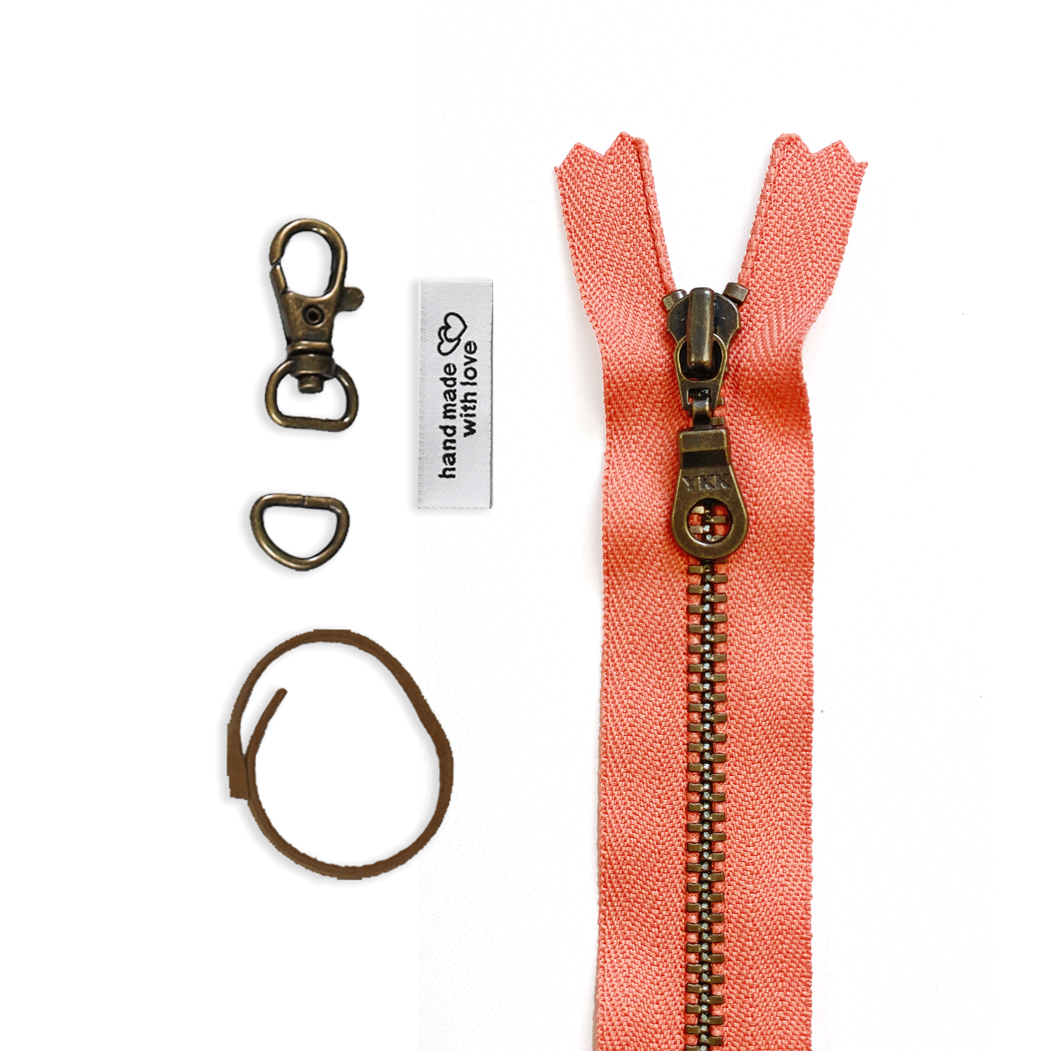Metal Zipper & Hardware for the Wristlet