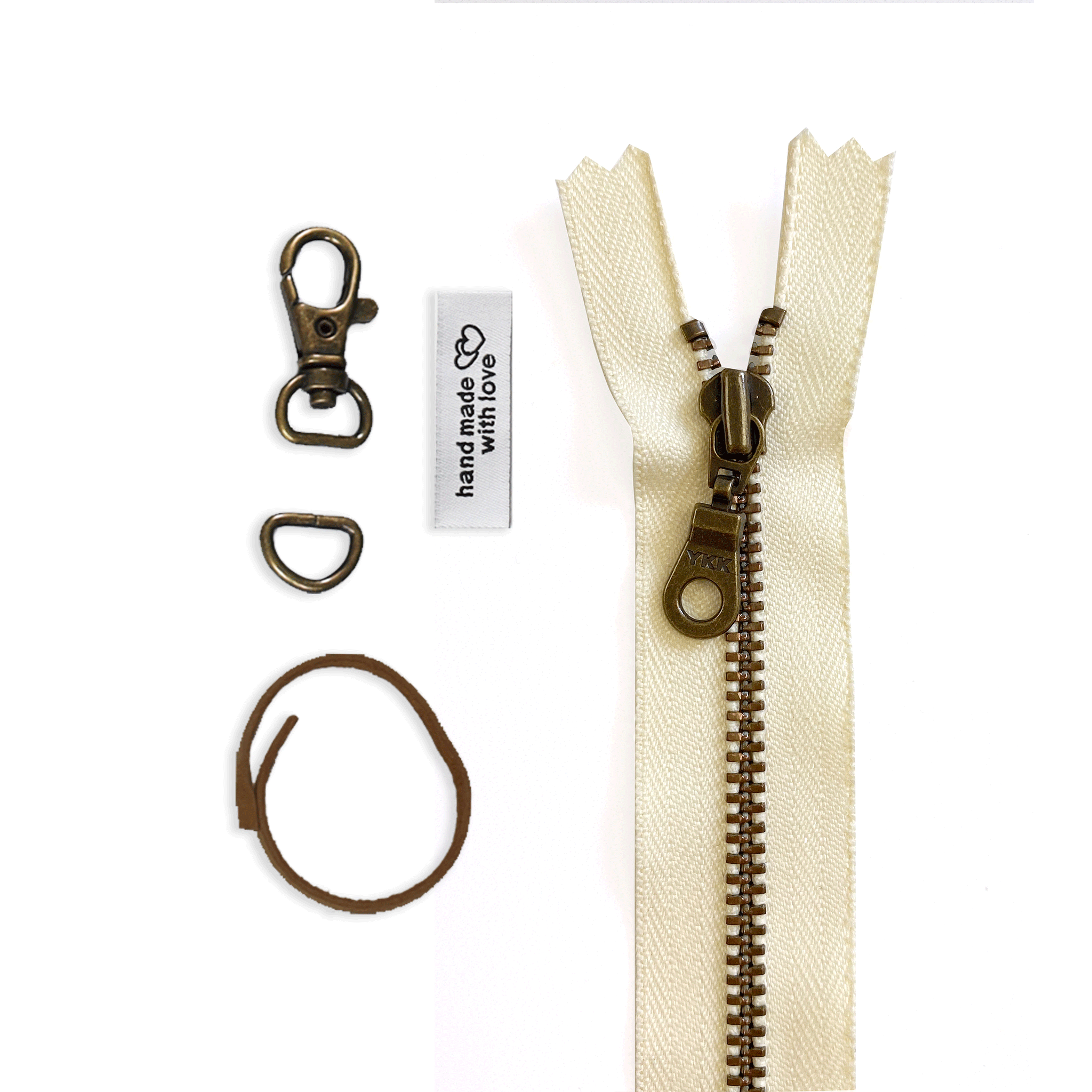 Metal Zipper & Hardware for the Wristlet