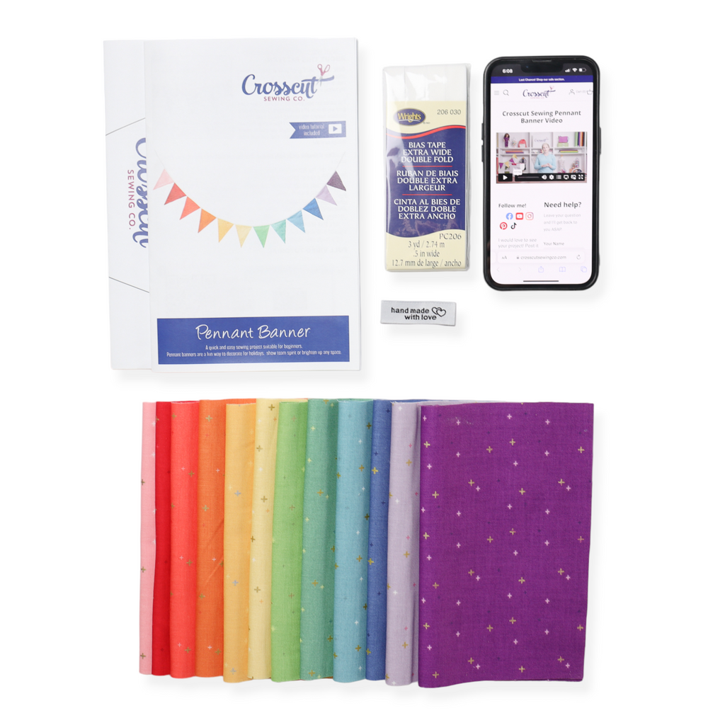 Pennant Banner Sewing Kit - Rainbow