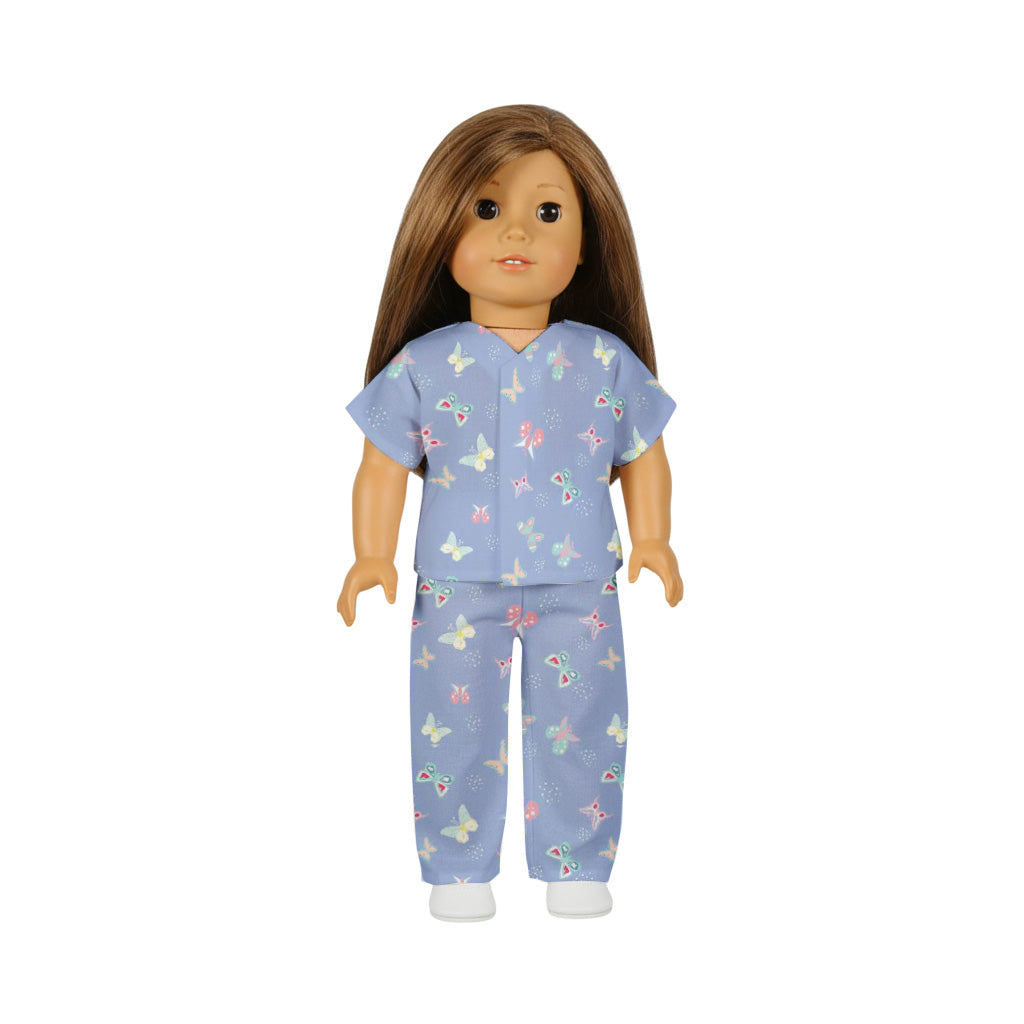 Doll Pajama Sewing Kit Periwinkle Butterflies