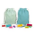 Drawstring Bag Sewing Kit - Makes 2 Bags Mint