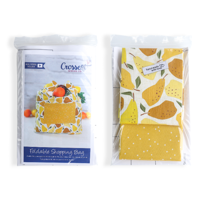 Crosscut Shopping Tote Sewing Kit - Pears