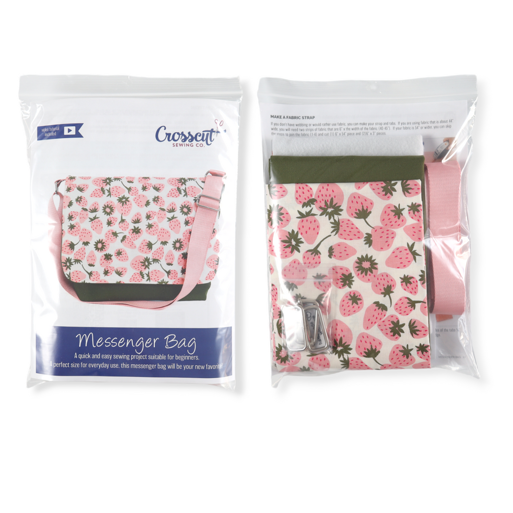 Messenger Bag Sewing Kit - Strawberries