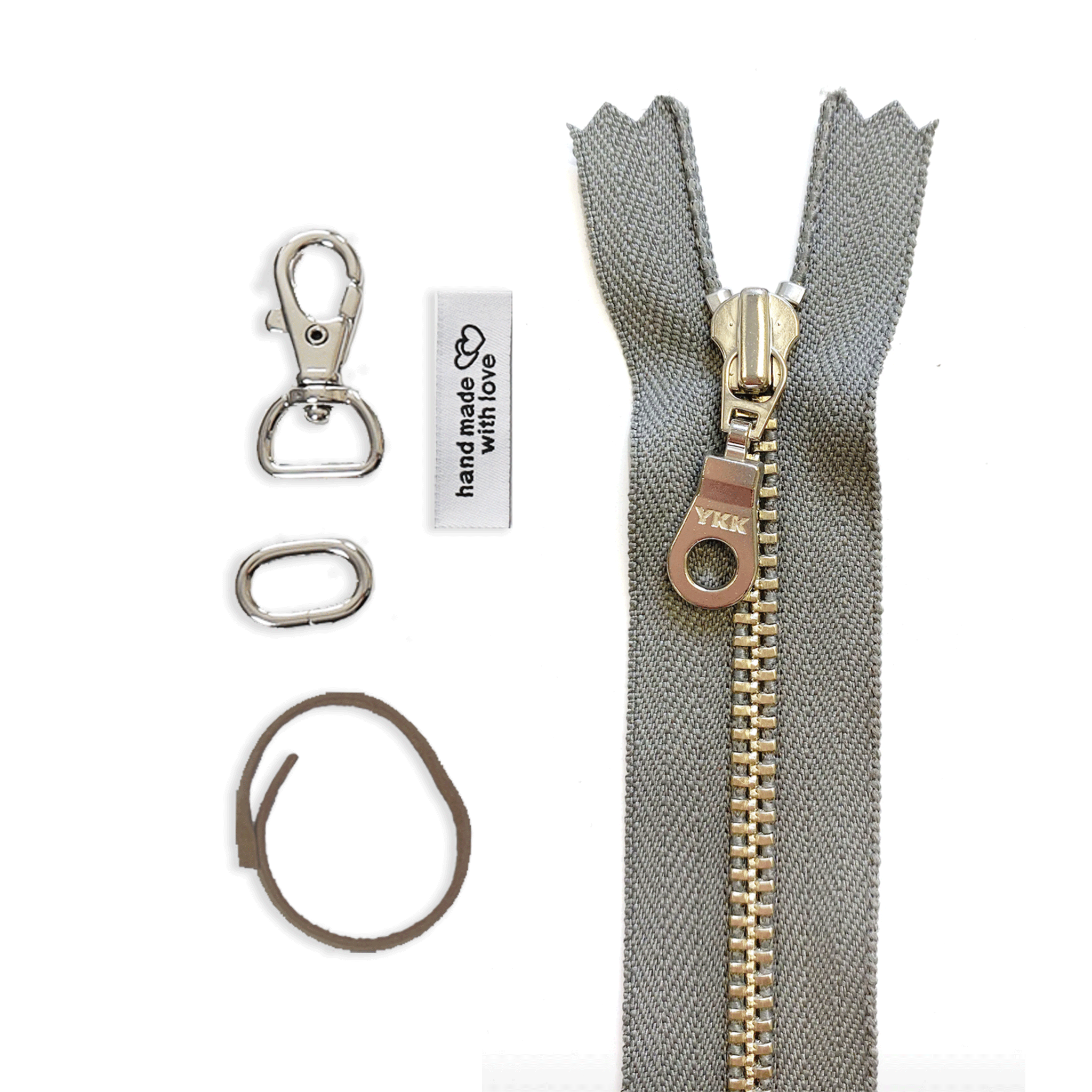 Metal Zipper & Hardware for the Wristlet