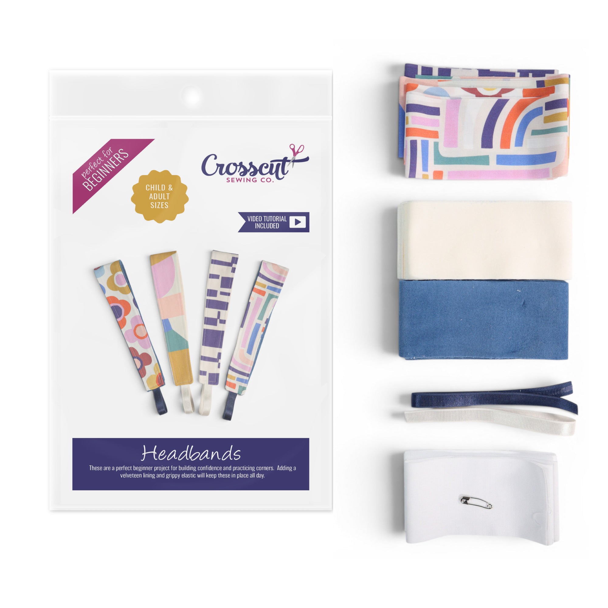 Headband Sewing Kit - Makes 4 Headbands
