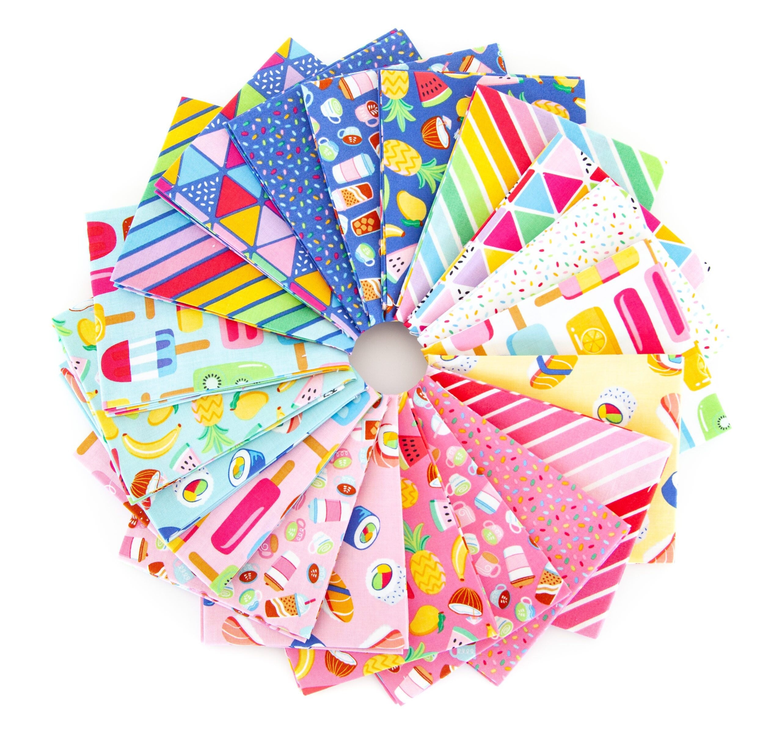 Triangles Blue from Rainbowfruit by Amber Kemp-Gerstel for Riley Blake - 1/2 Yard