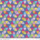 Triangles Blue from Rainbowfruit by Amber Kemp-Gerstel for Riley Blake - 1/2 Yard