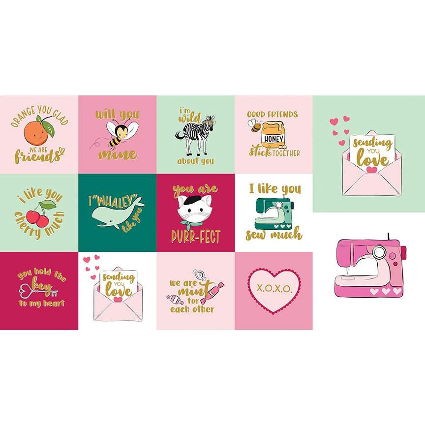 Mint for You Panel by Melissa Mortenson for Riley Blake Designs