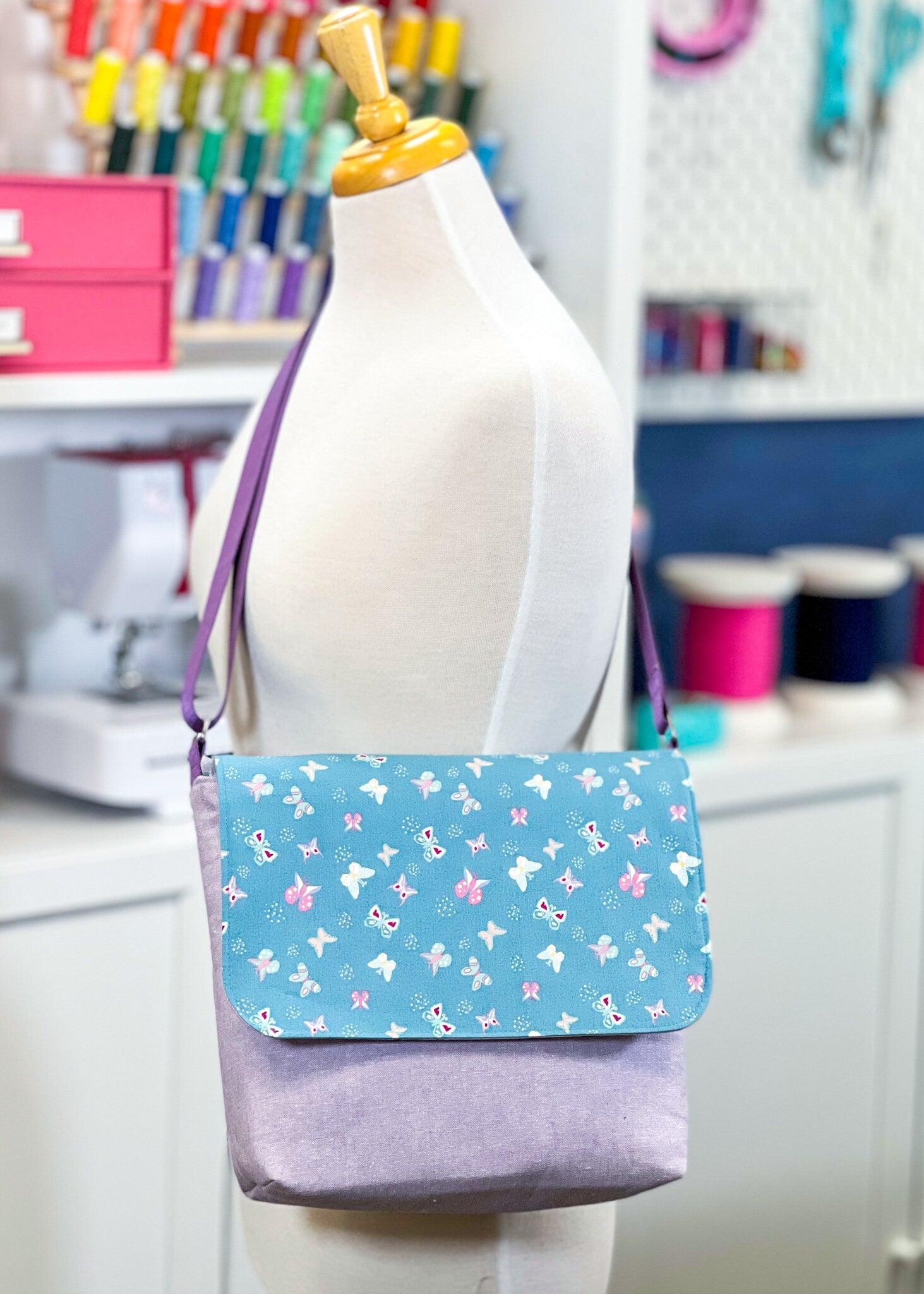 Butterflies Teal from Poppy & Posey by Dodi Lee Poulsen for Riley Blake