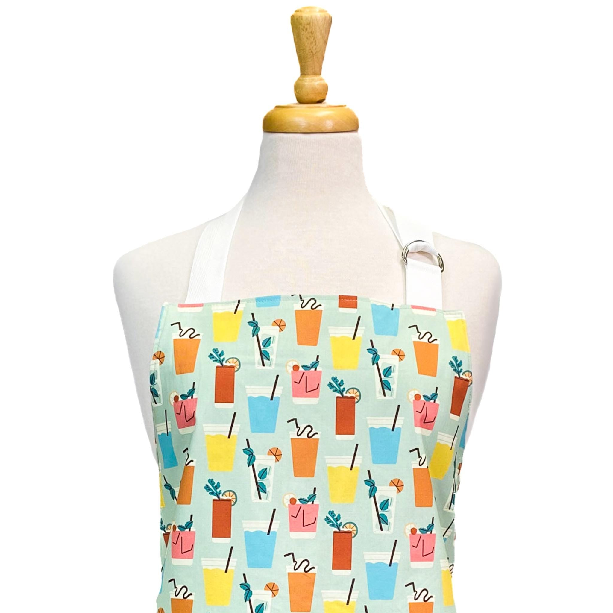 Drinks Light Turquoise from Food Trucks by Jeannie Phan for Paintbrush Studio Fabric